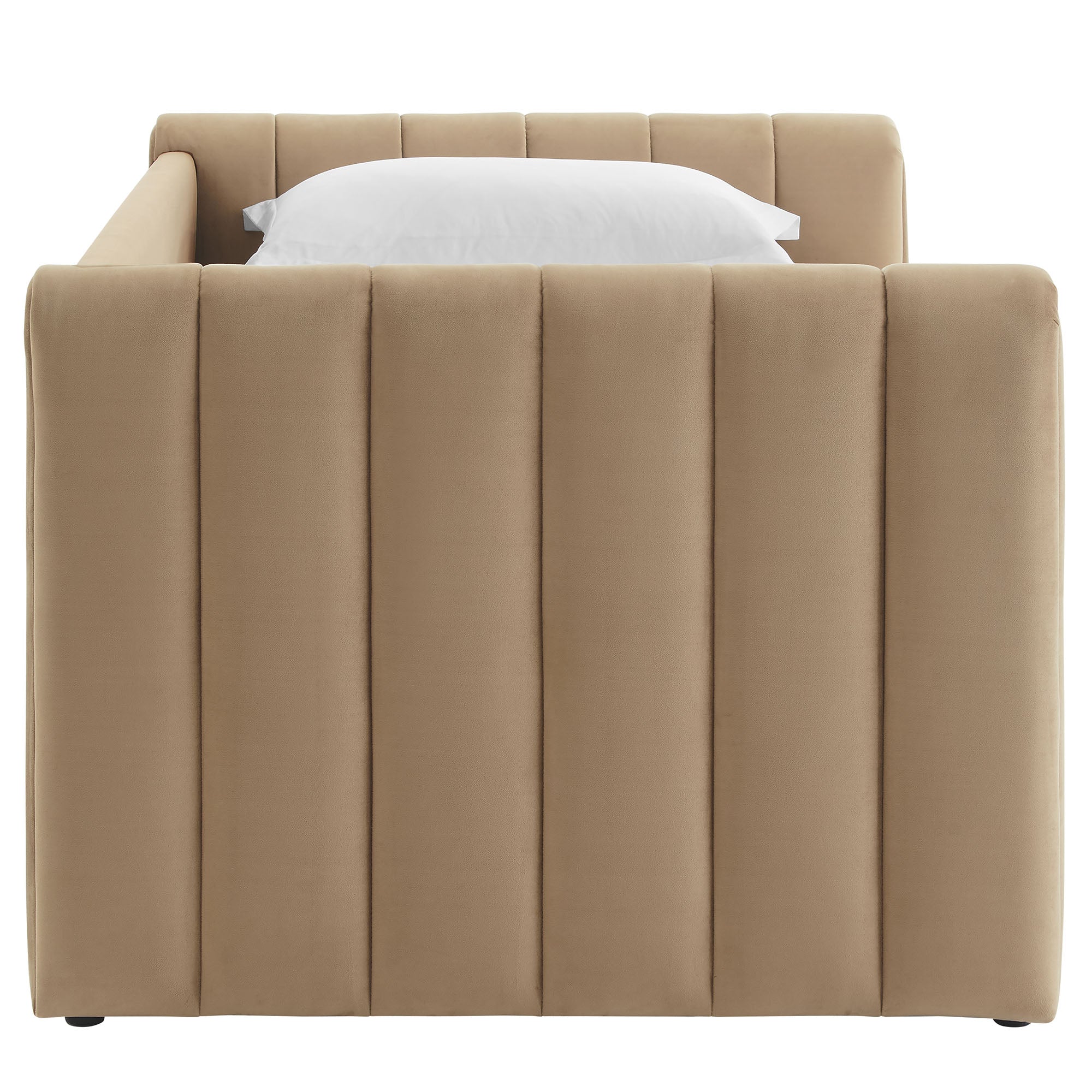 Veyla Channel Tufted Performance Velvet Daybed With Trundle