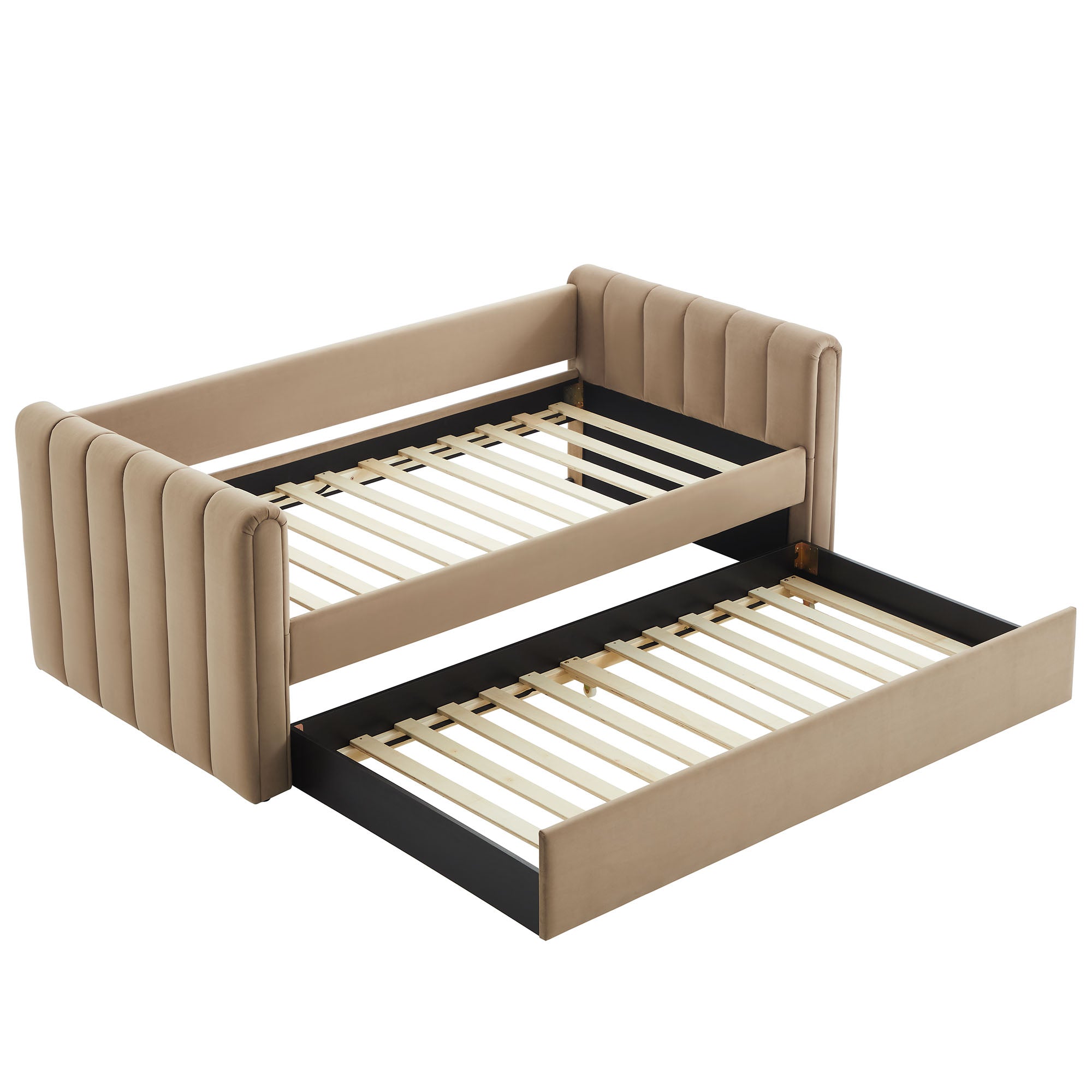 Veyla Channel Tufted Performance Velvet Daybed With Trundle