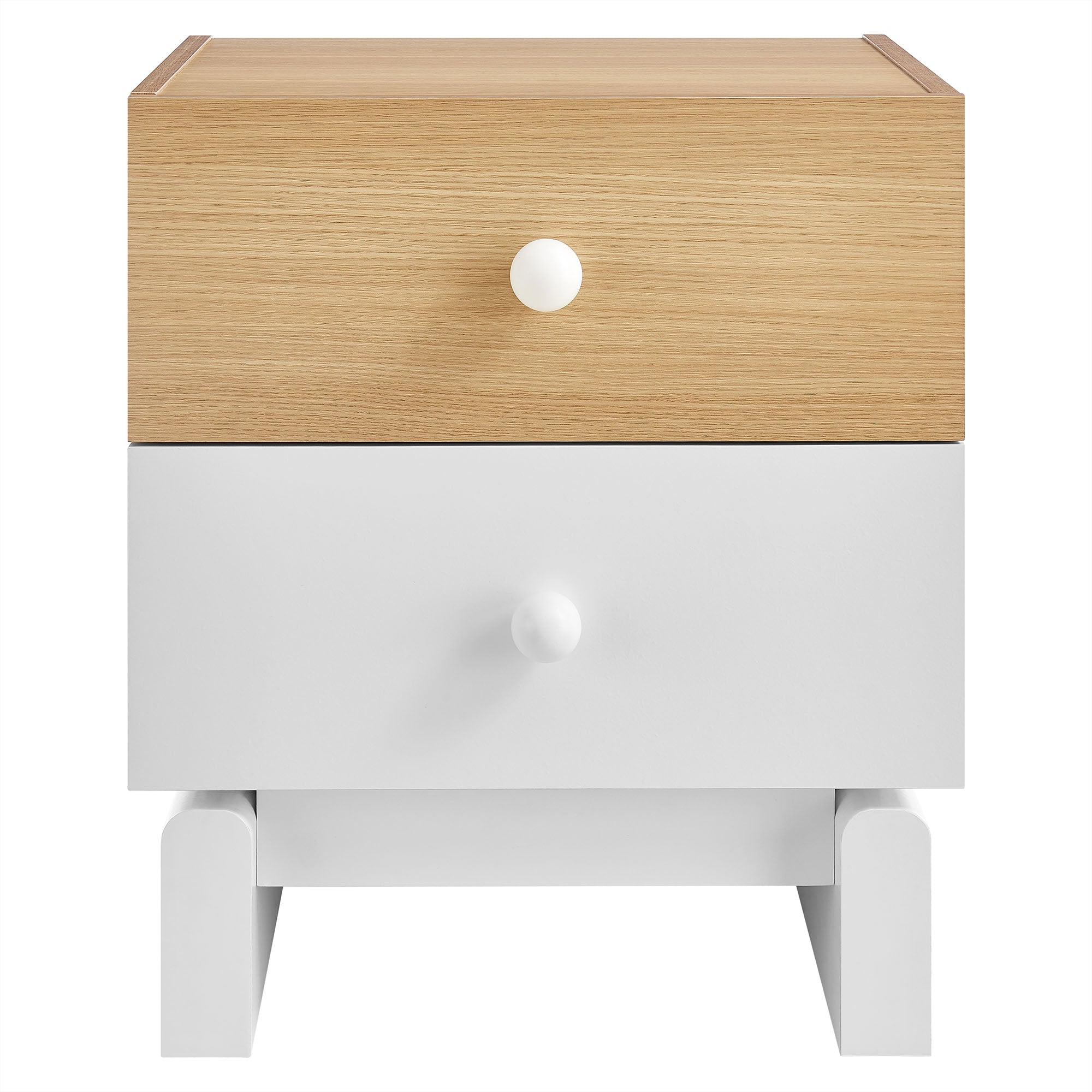 Nolia 2-Drawer Color Block Nightstand