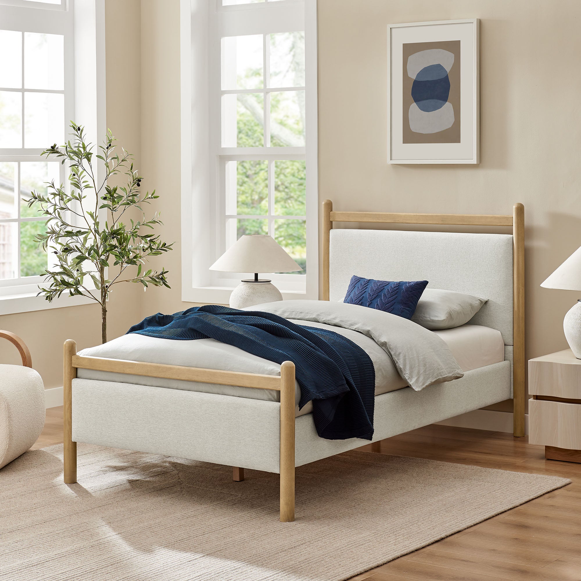 Ginny Size Platform Bed Frame