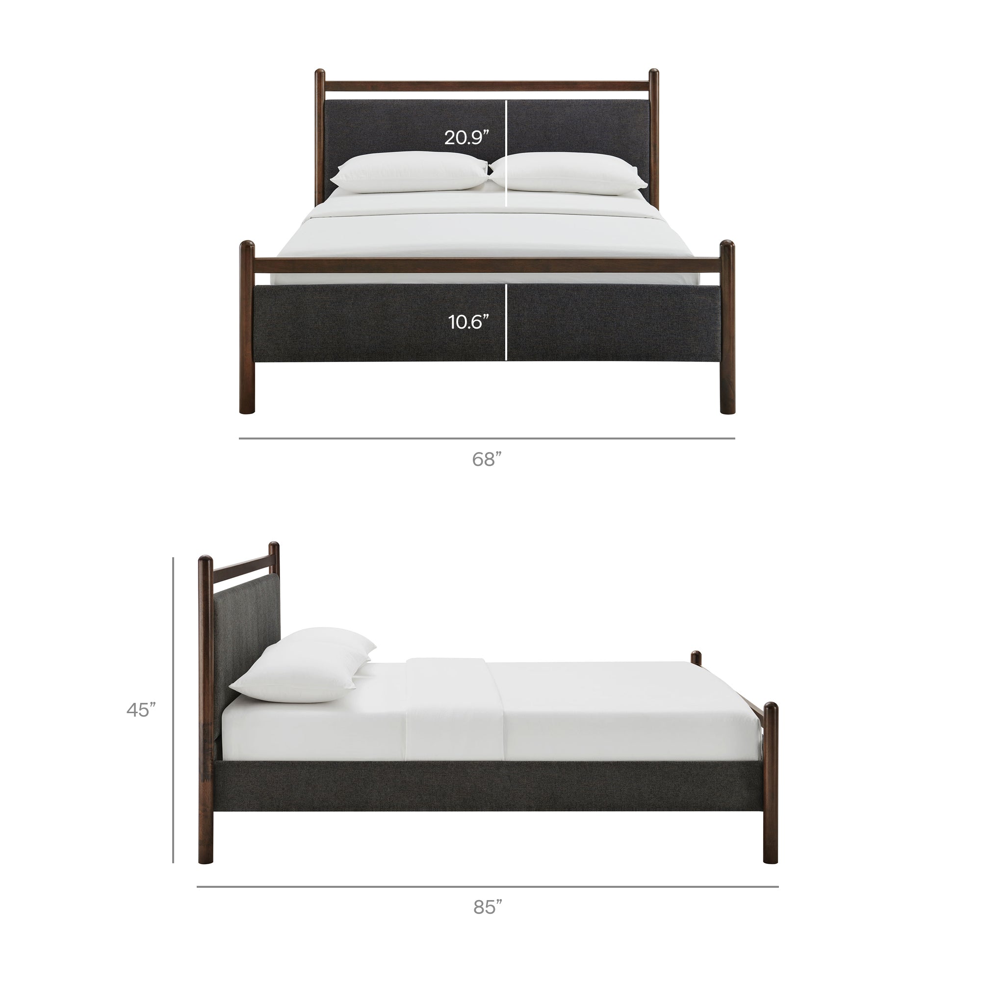 Ginny Size Platform Bed Frame