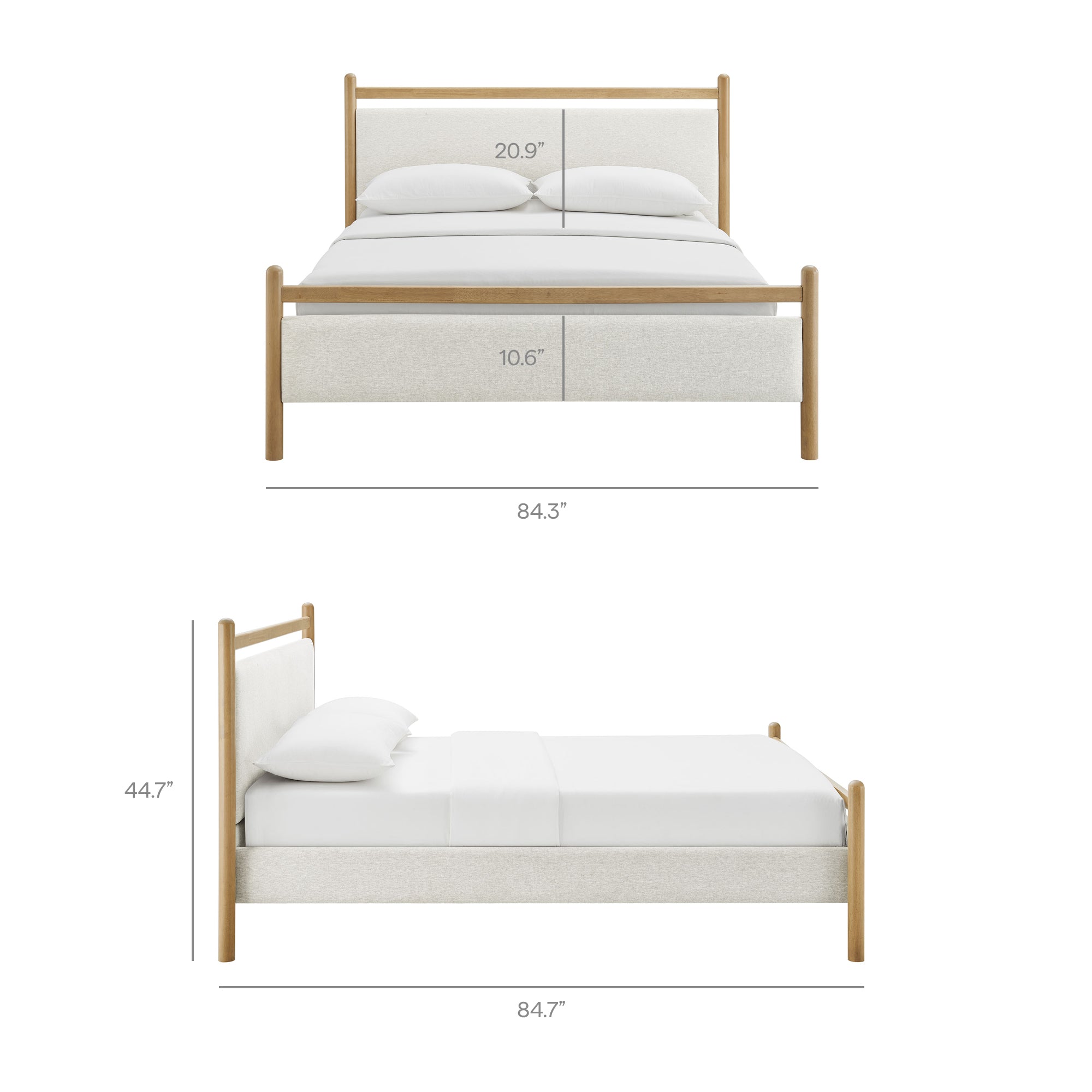 Ginny Size Platform Bed Frame