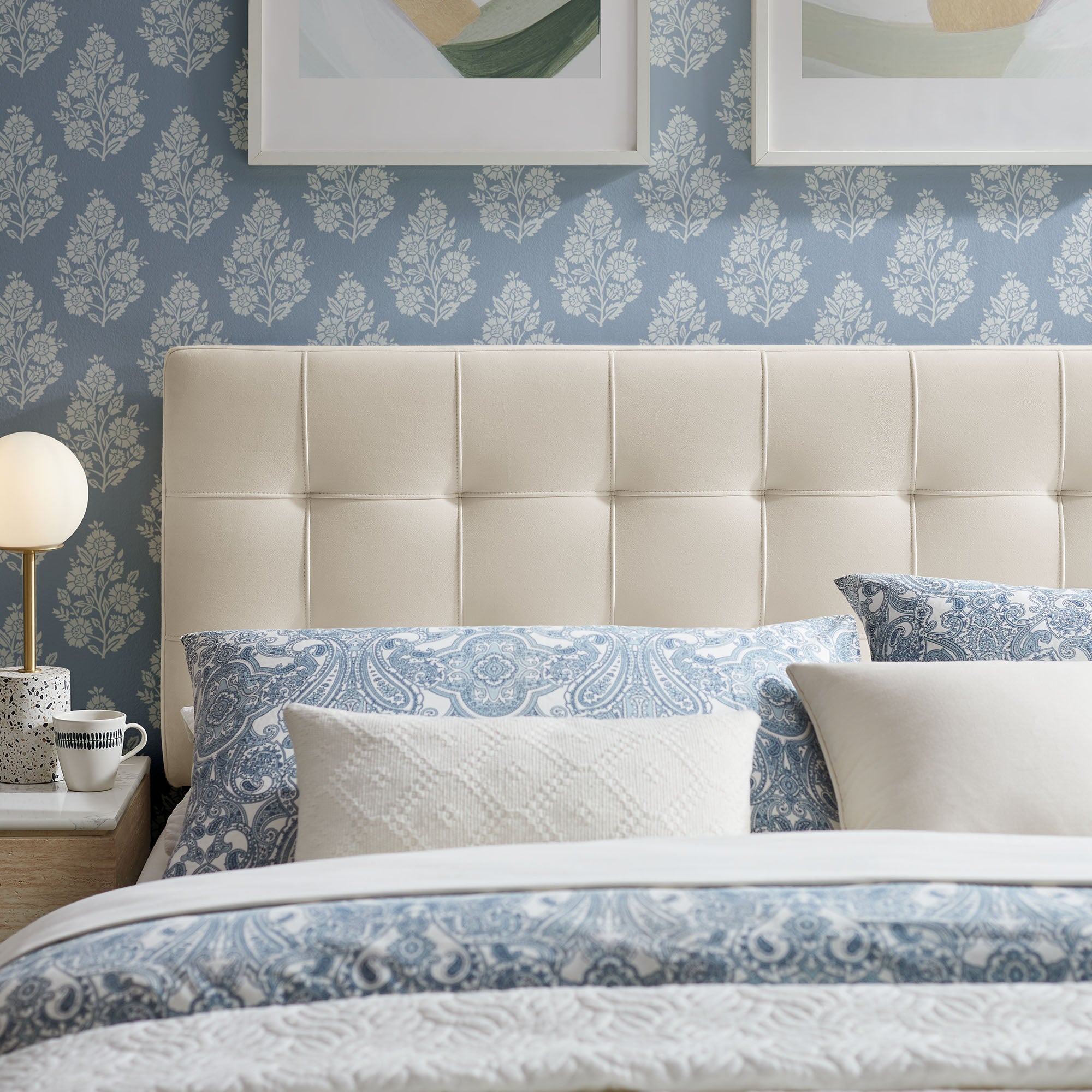 Lily Stain-Resistant Performance Velvet Size Headboard