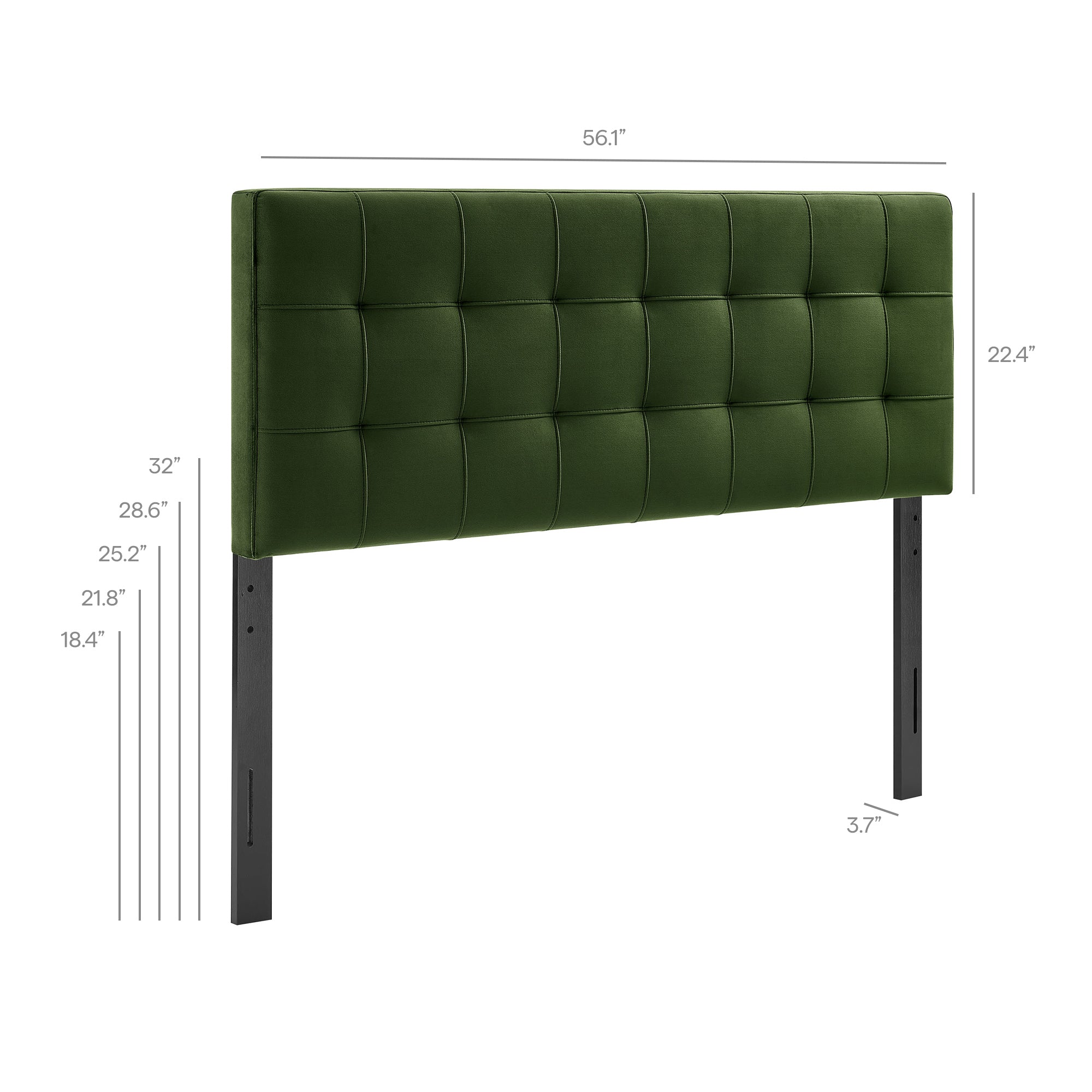 Lily Stain-Resistant Performance Velvet Size Headboard