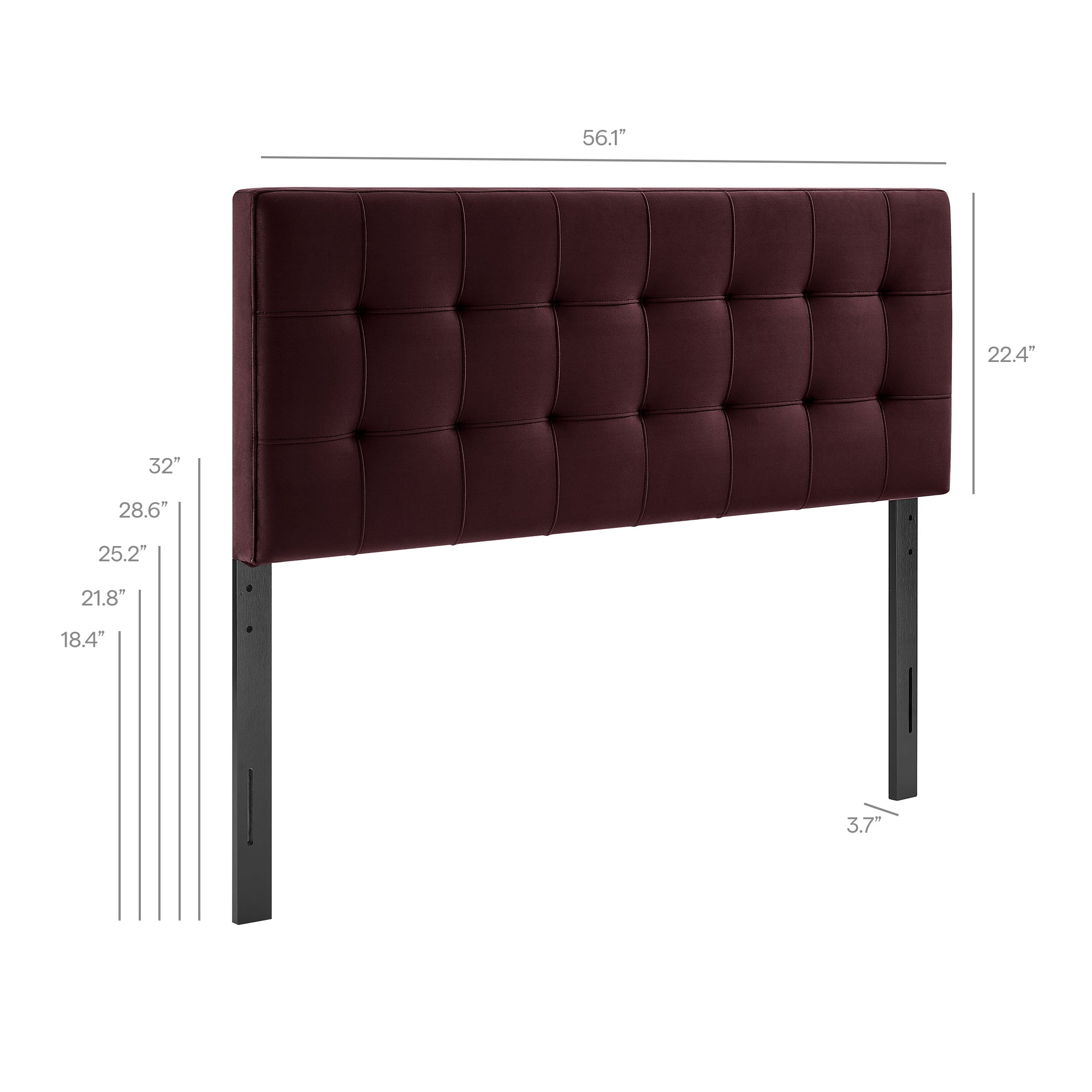 Lily Stain-Resistant Performance Velvet Size Headboard