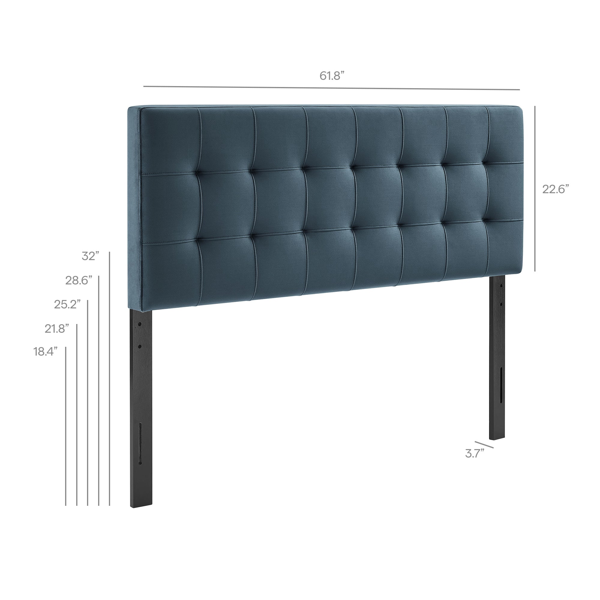 Lily Stain-Resistant Performance Velvet Size Headboard