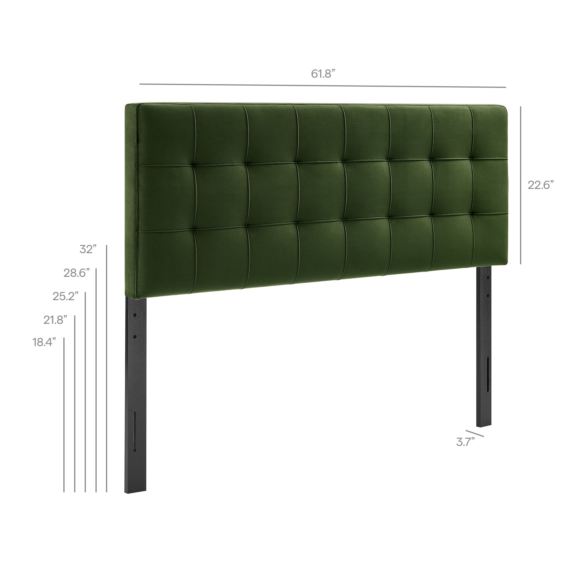 Lily Stain-Resistant Performance Velvet Size Headboard