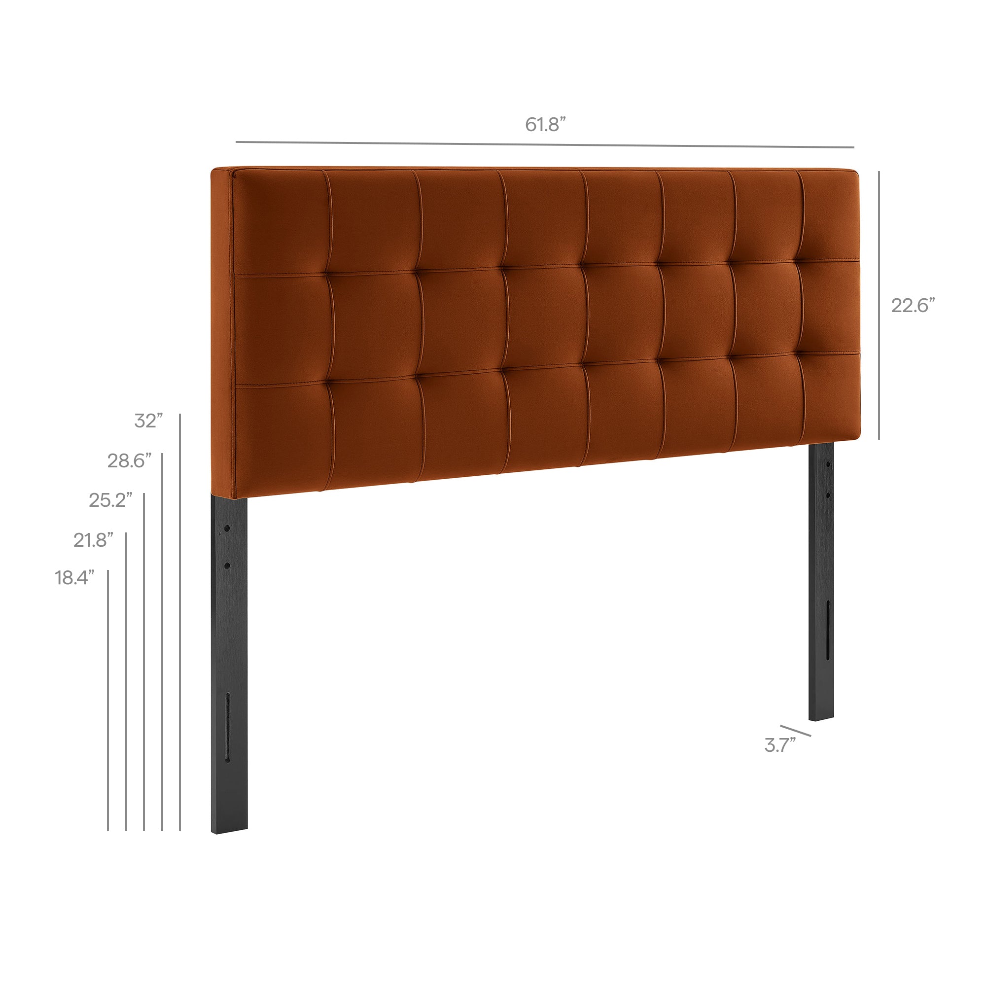 Lily Stain-Resistant Performance Velvet Size Headboard