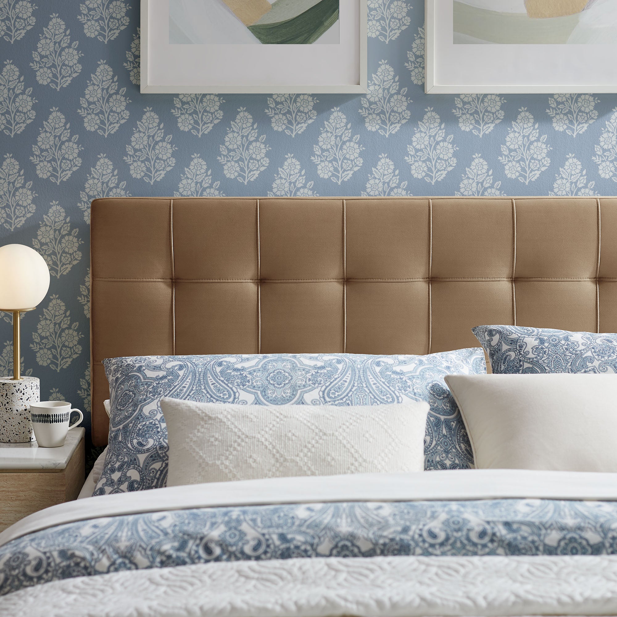 Lily Stain-Resistant Performance Velvet Size Headboard