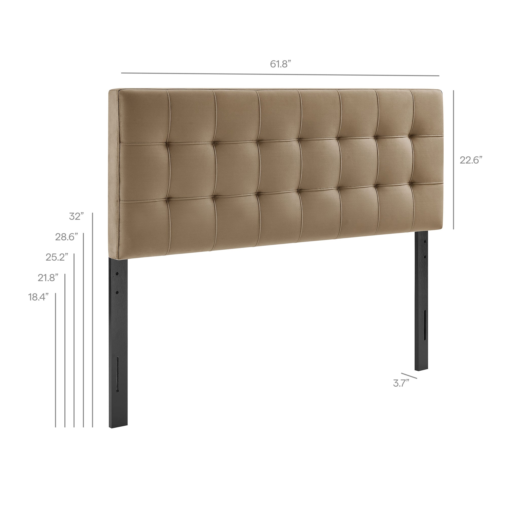 Lily Stain-Resistant Performance Velvet Size Headboard