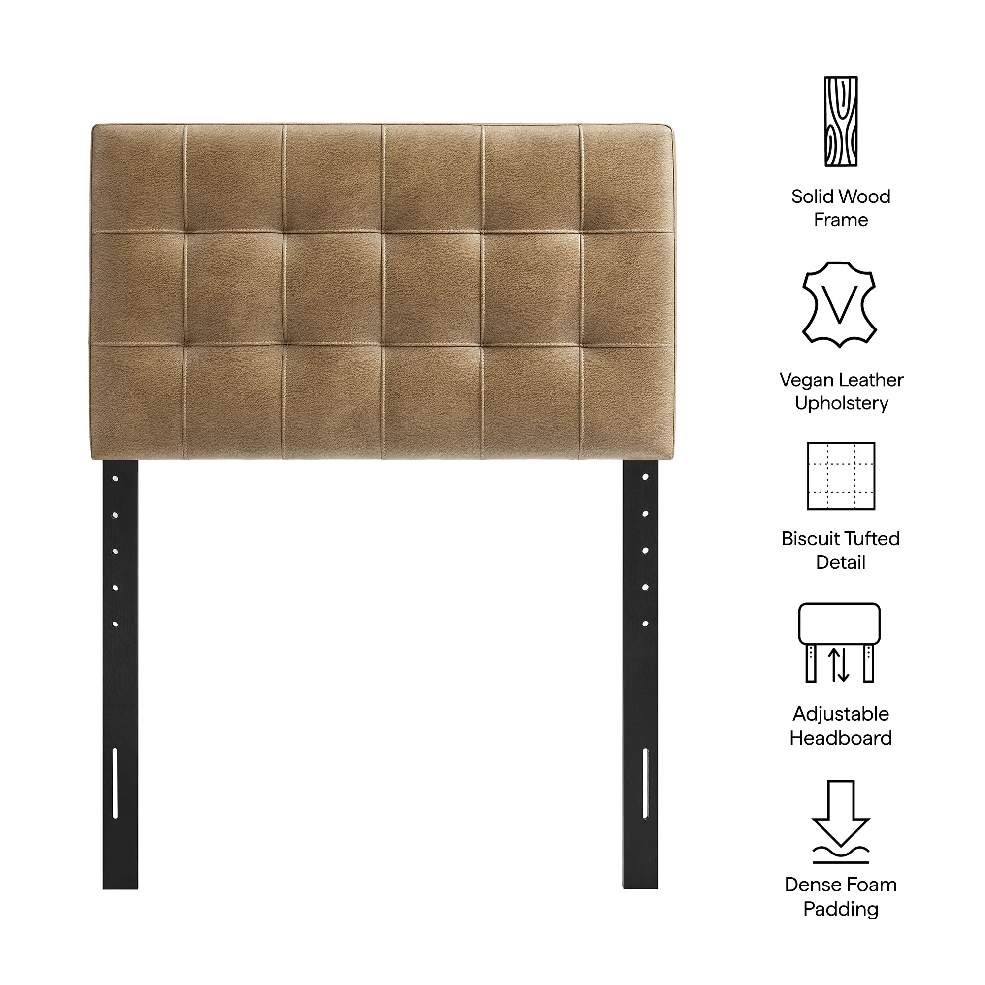 Lily Vegan Leather Size Headboard