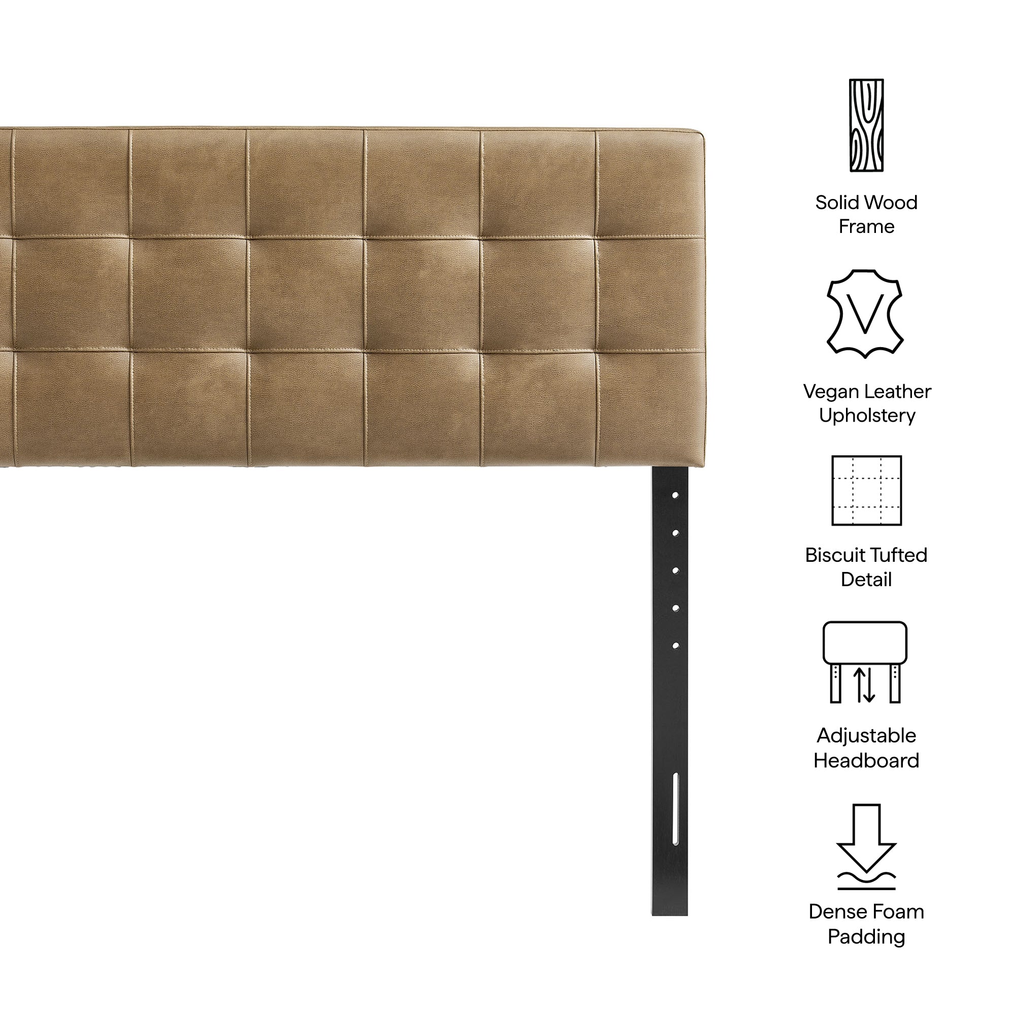 Lily Vegan Leather Size Headboard