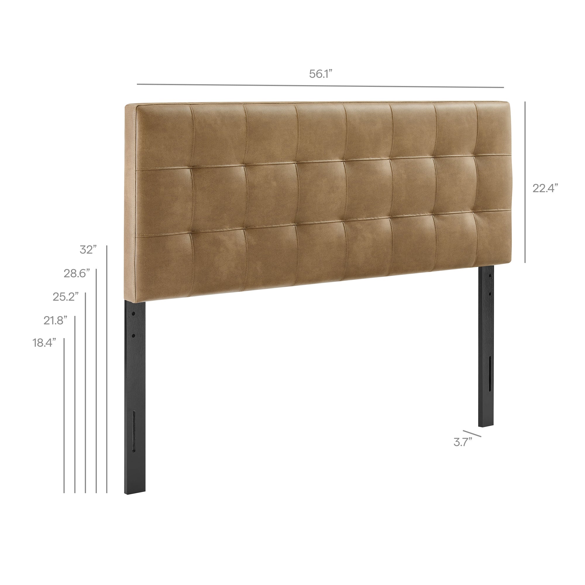 Lily Vegan Leather Size Headboard