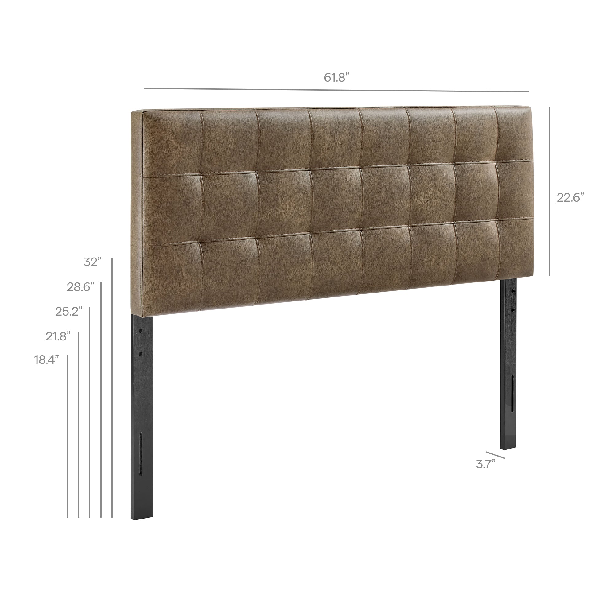 Lily Vegan Leather Size Headboard