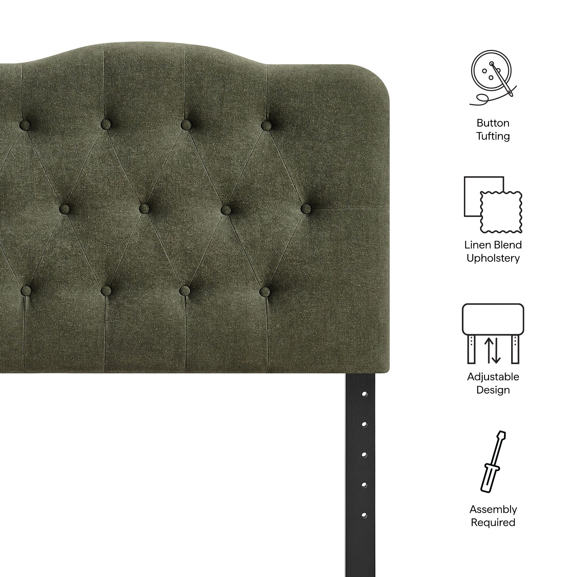Annabel Premium Linen Blend Headboard