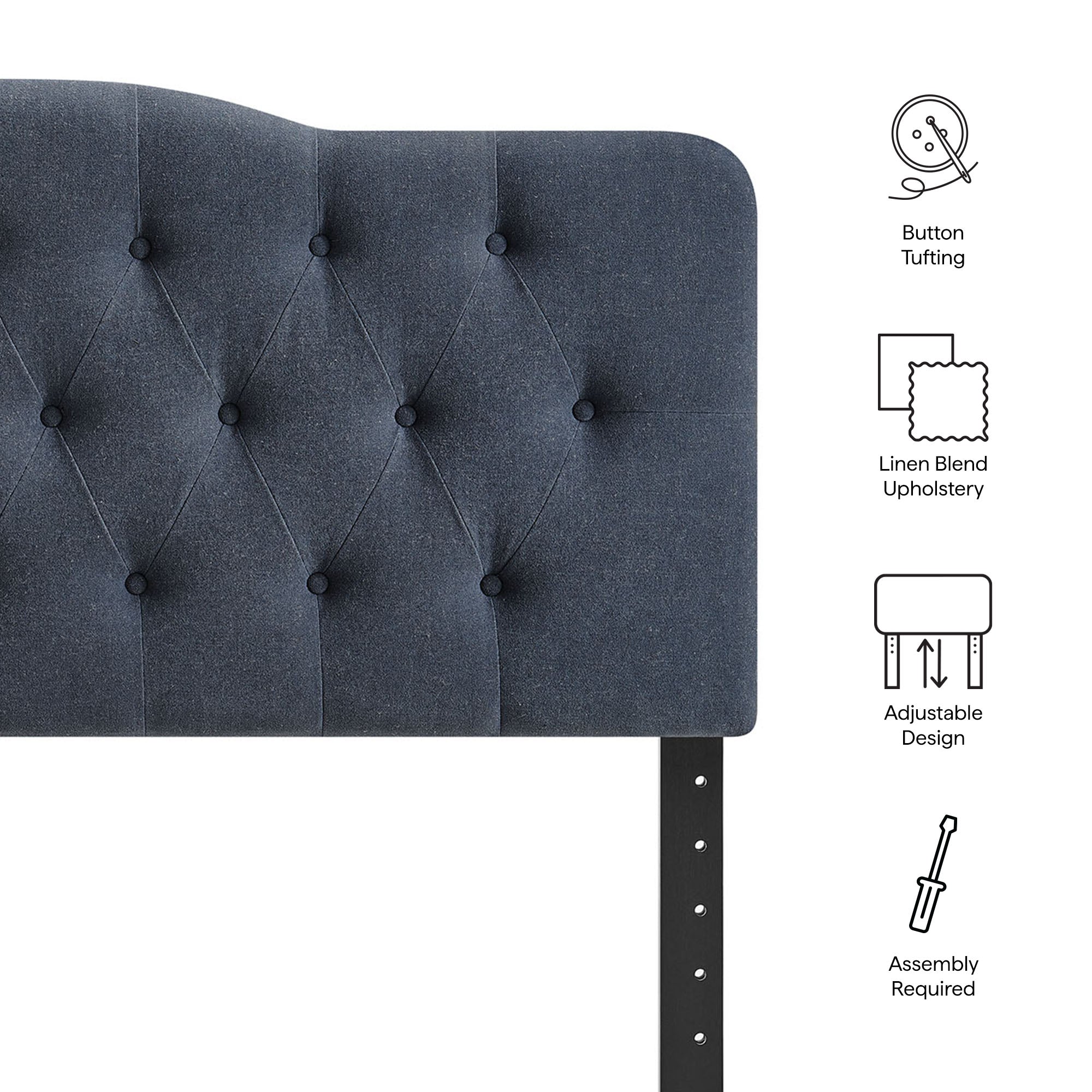 Annabel Premium Linen Blend Headboard