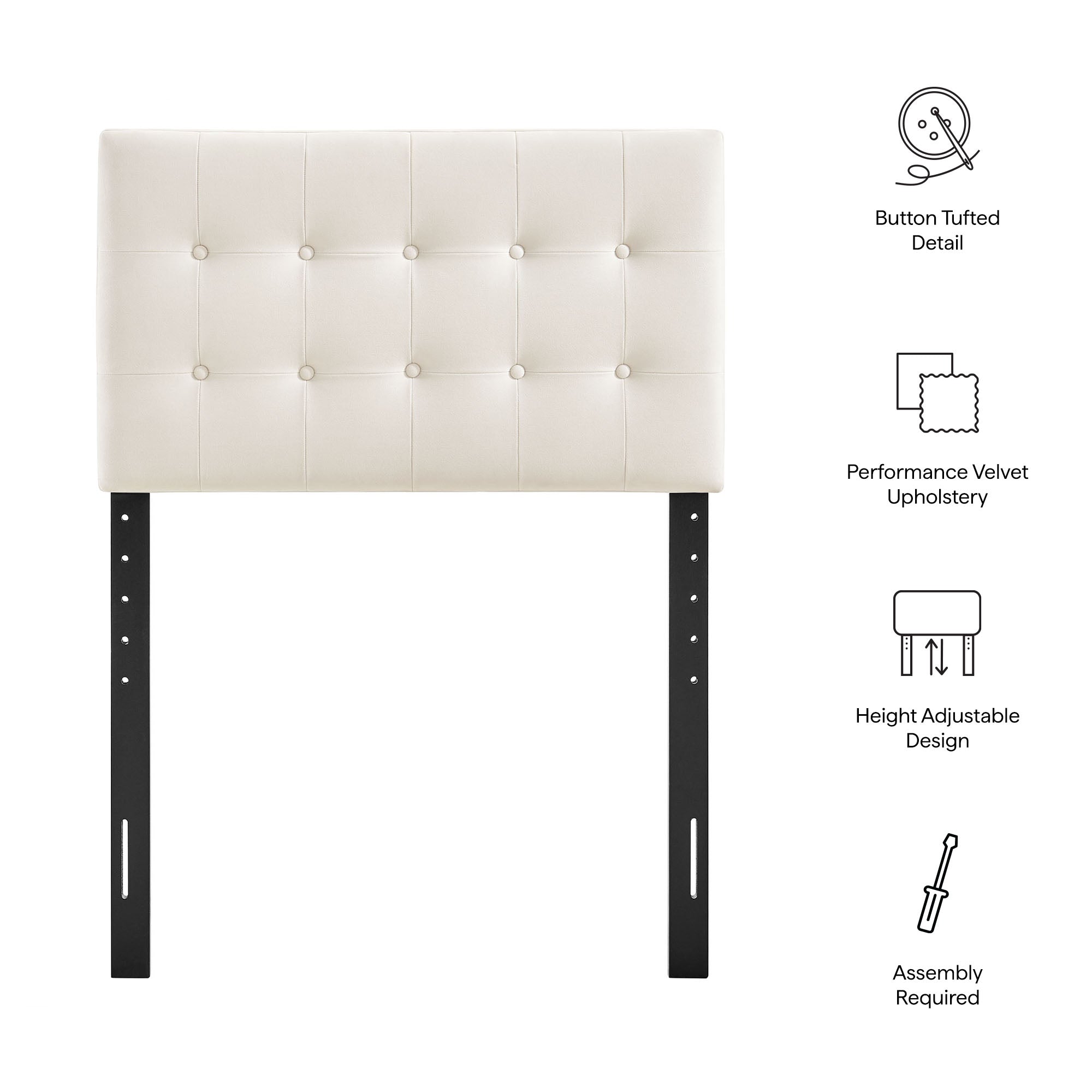 Emily Stain-Resistant Performance Velvet Headboard