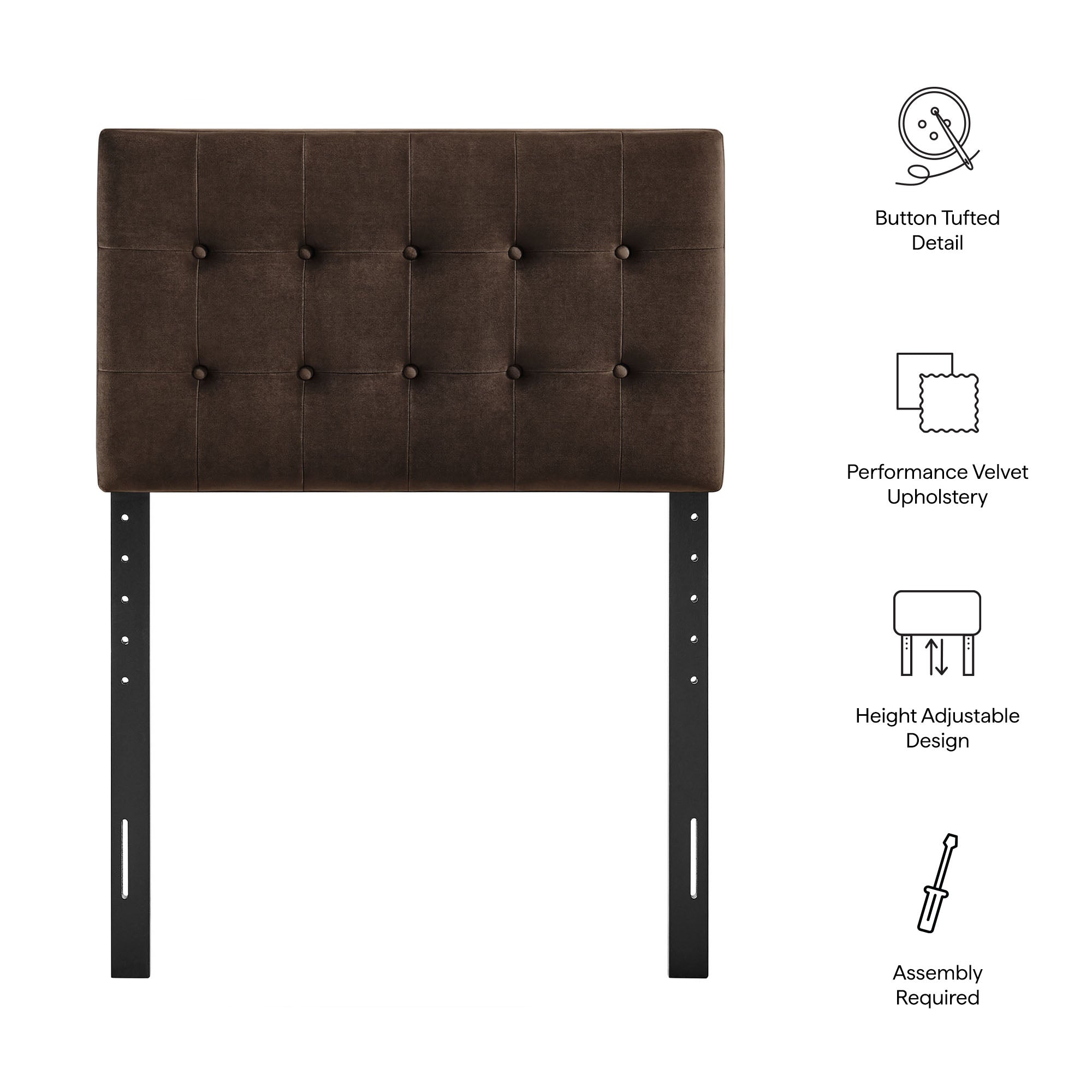Emily Stain-Resistant Performance Velvet Headboard