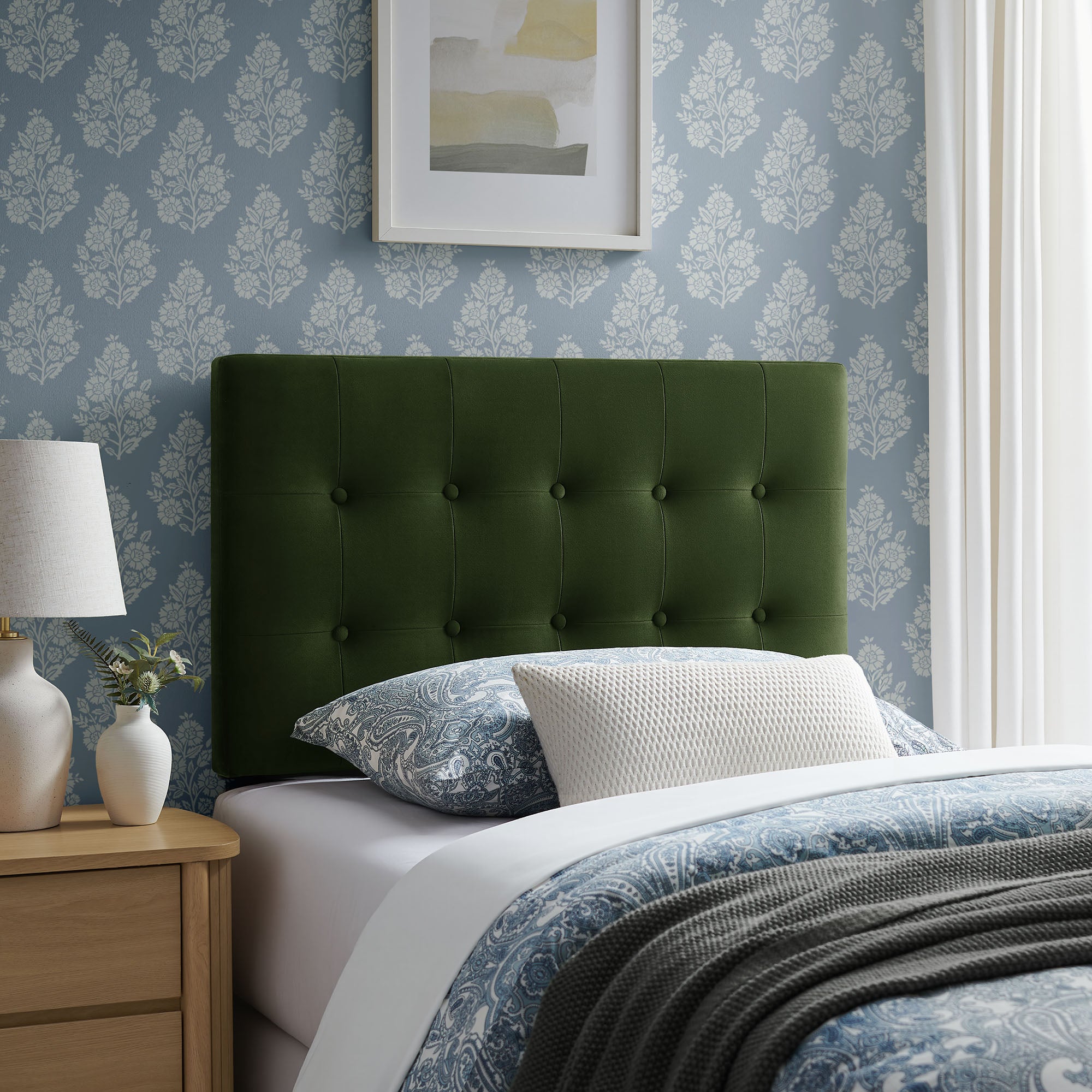 Emily Stain-Resistant Performance Velvet Headboard