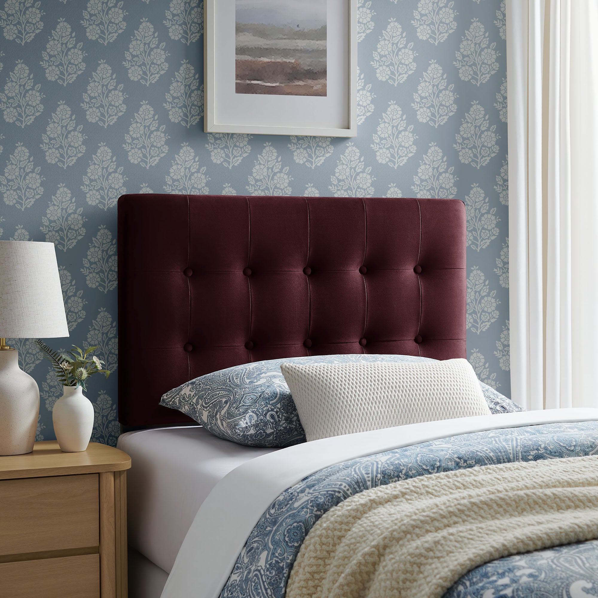 Emily Stain-Resistant Performance Velvet Headboard