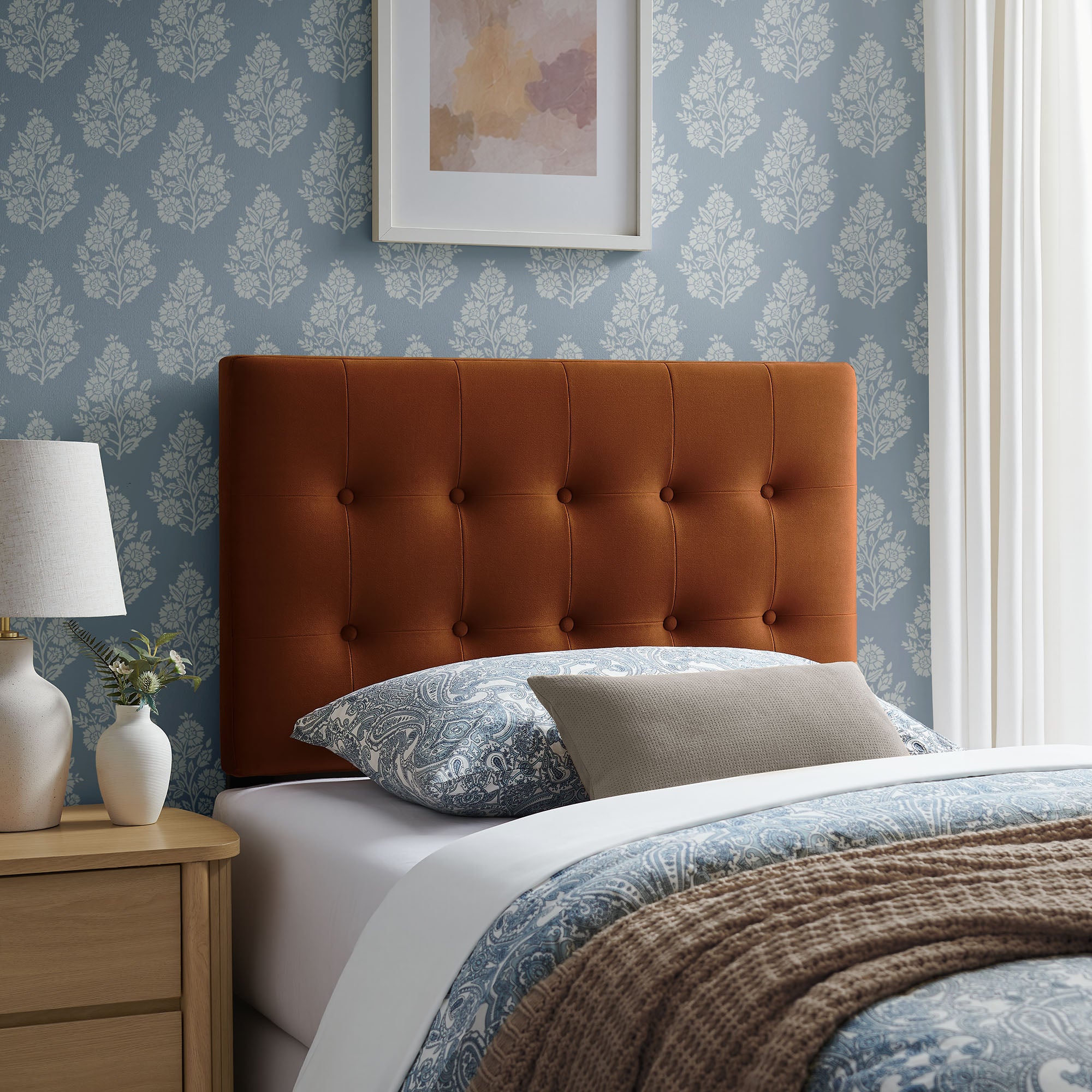Emily Stain-Resistant Performance Velvet Headboard