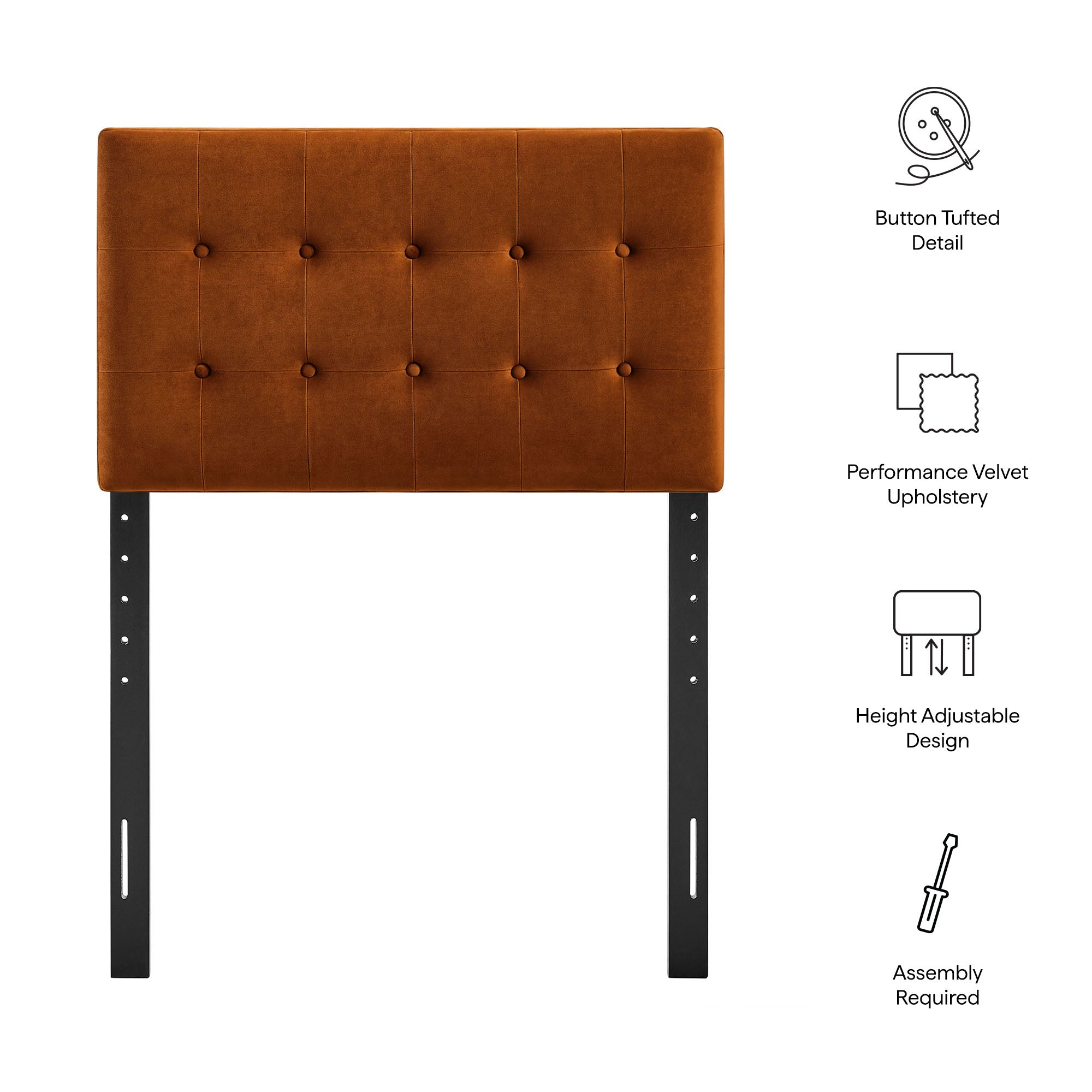 Emily Stain-Resistant Performance Velvet Headboard