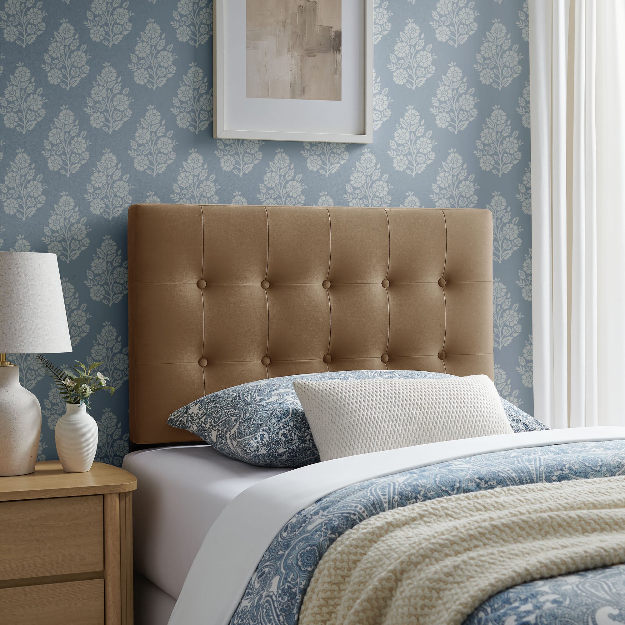 Emily Stain-Resistant Performance Velvet Headboard
