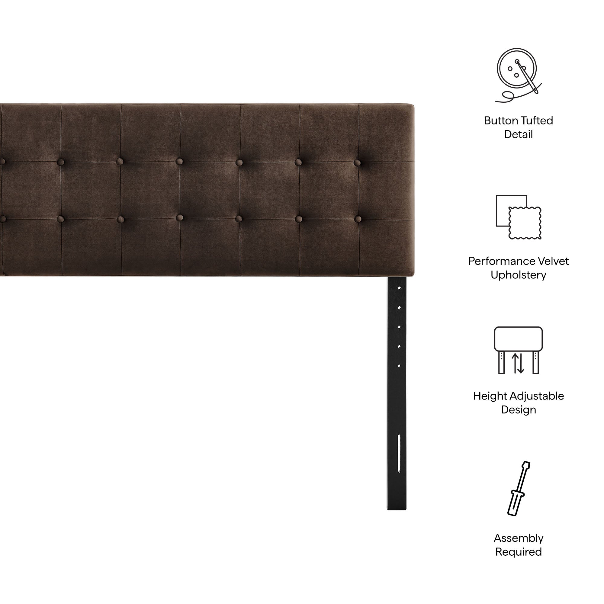 Emily Stain-Resistant Performance Velvet Headboard