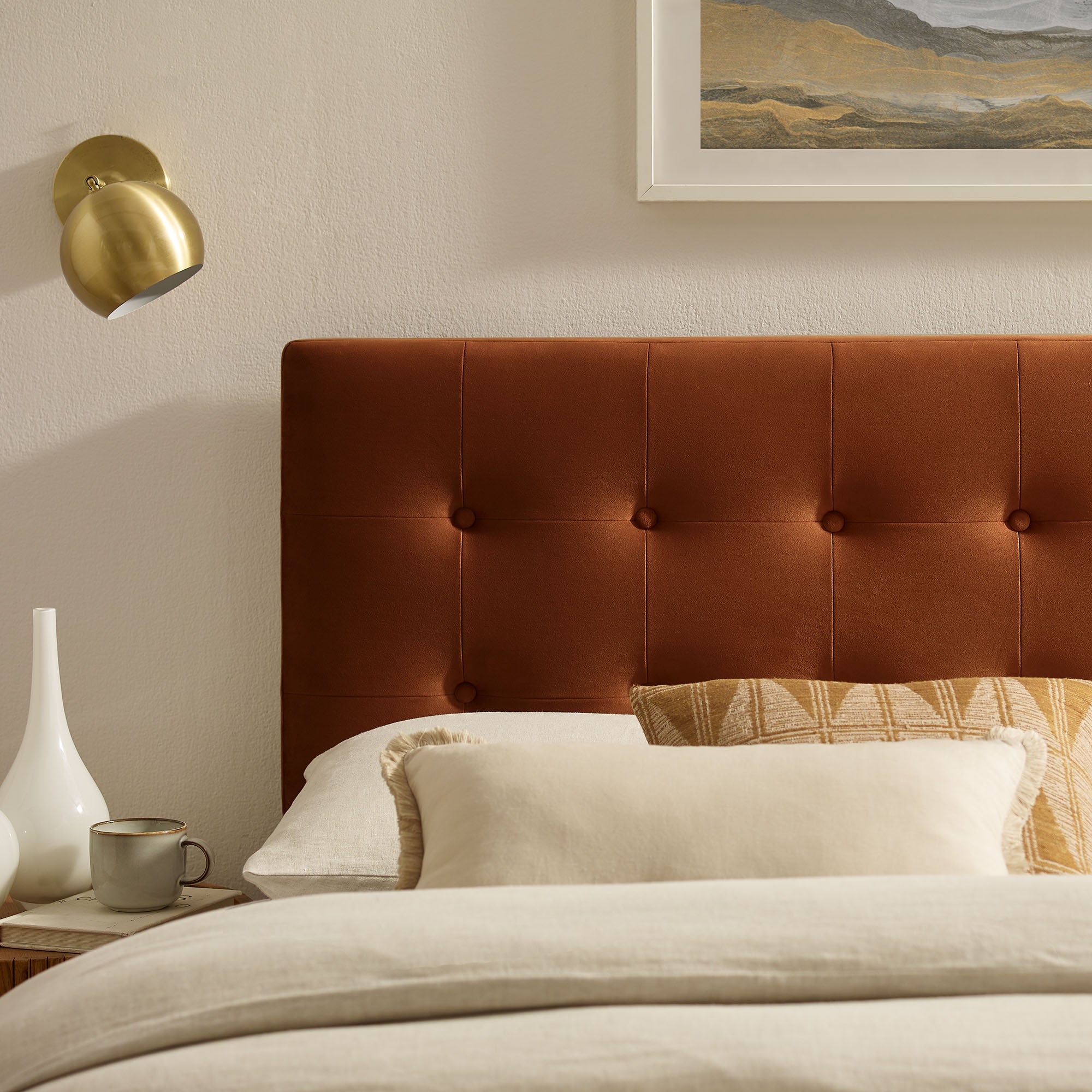Emily Stain-Resistant Performance Velvet Headboard