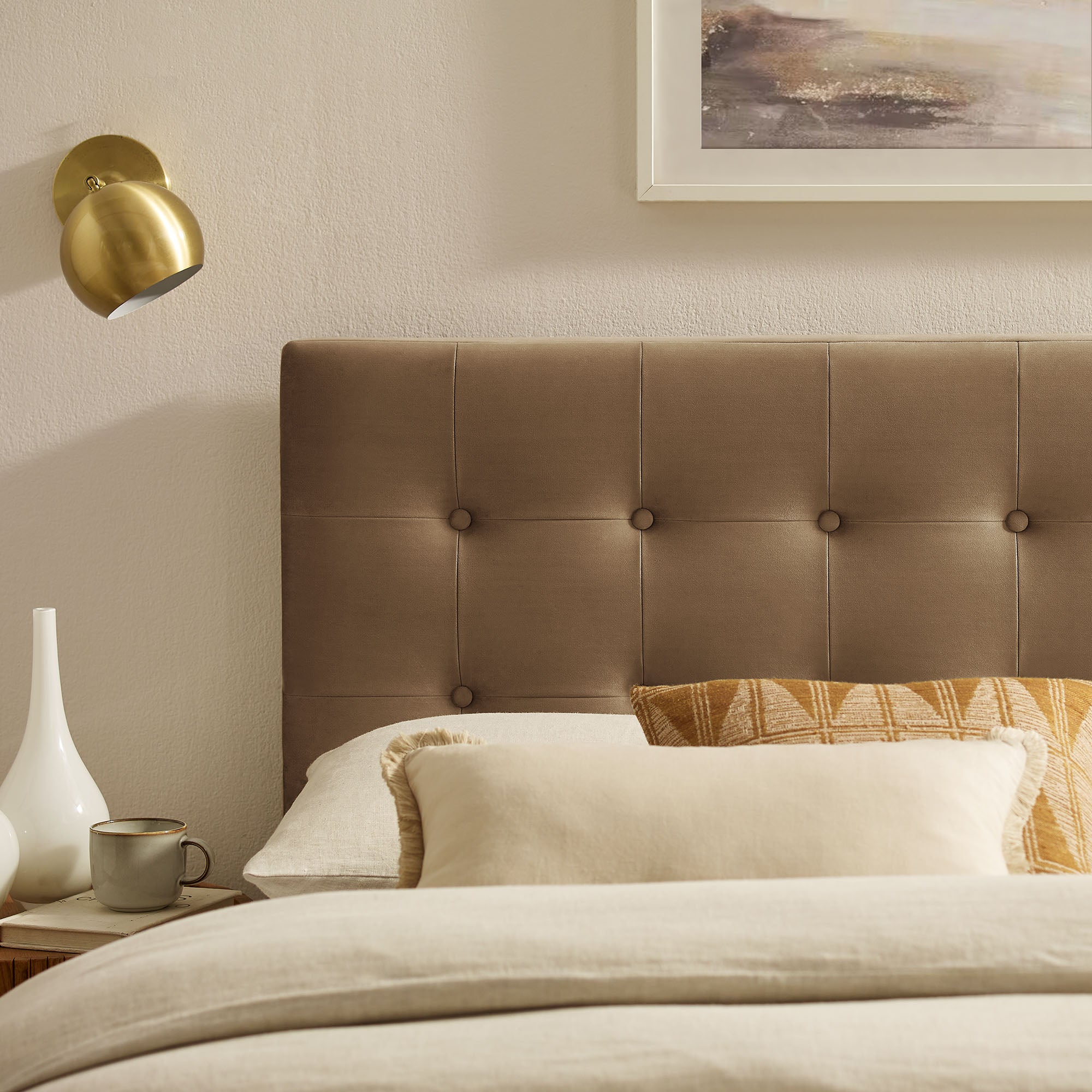 Emily Stain-Resistant Performance Velvet Headboard