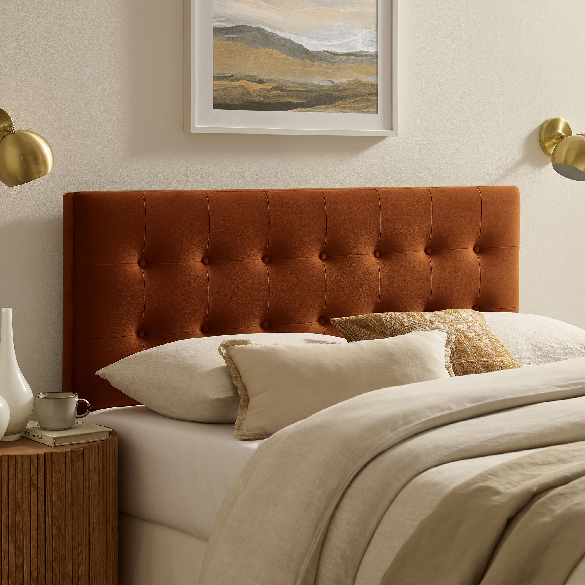 Emily Stain-Resistant Performance Velvet Headboard