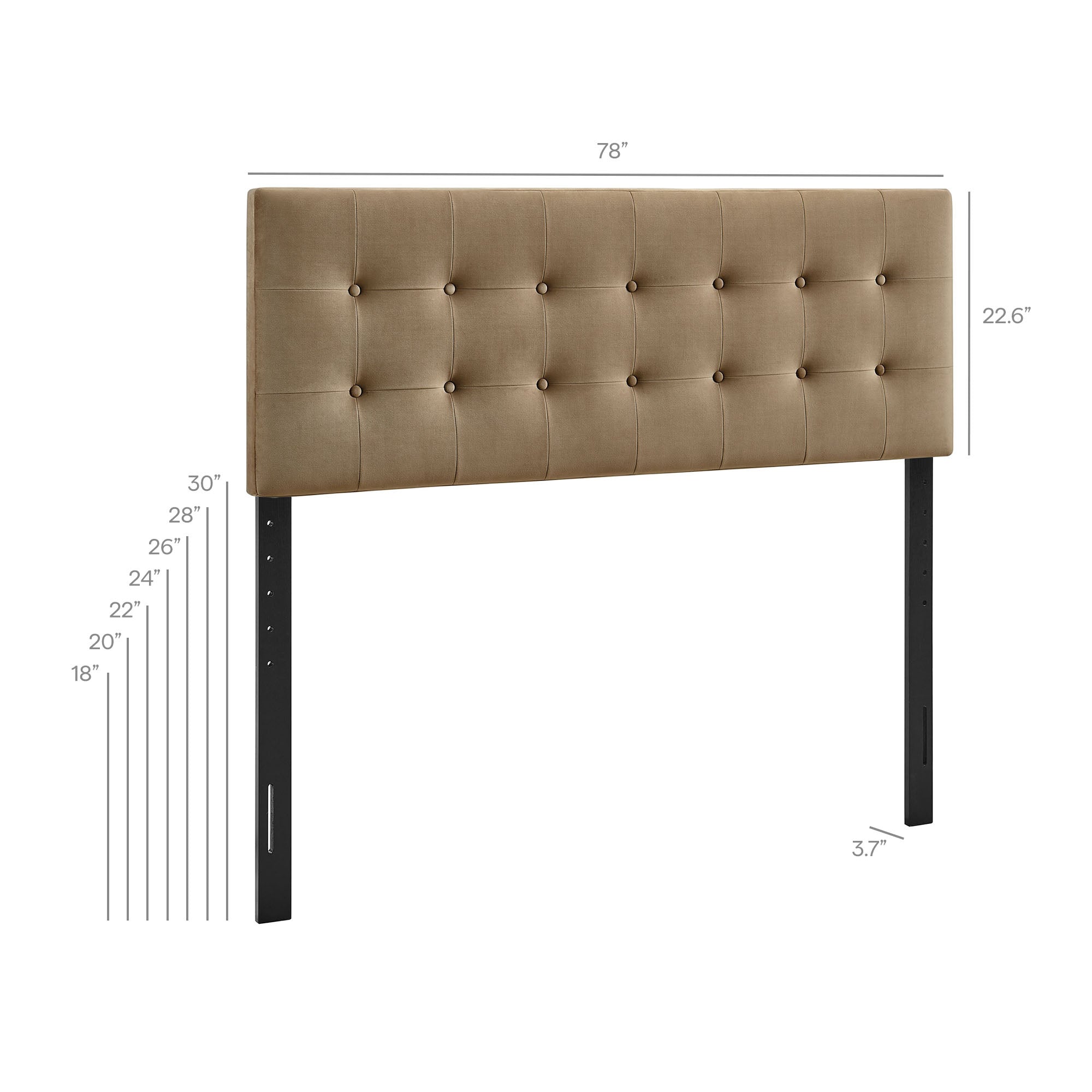 Emily Stain-Resistant Performance Velvet Headboard