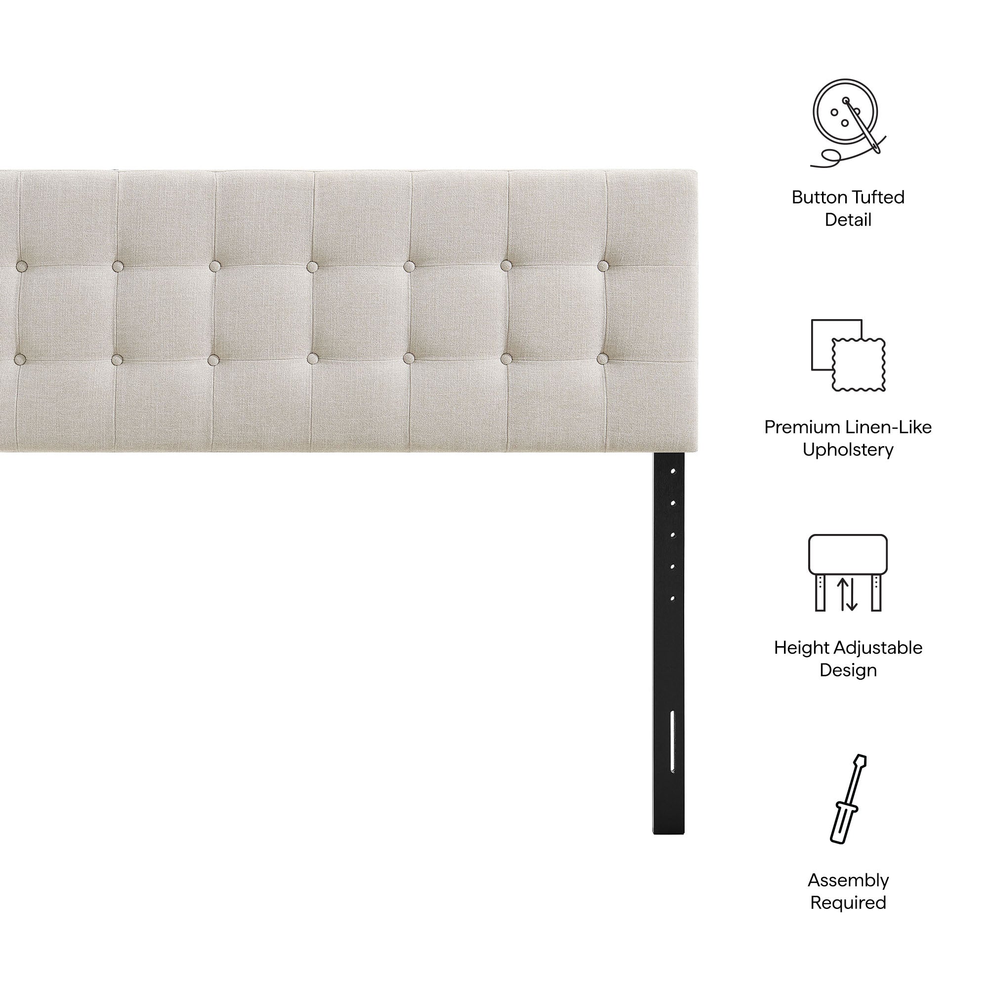Emily Fabric Upholstered Headboard