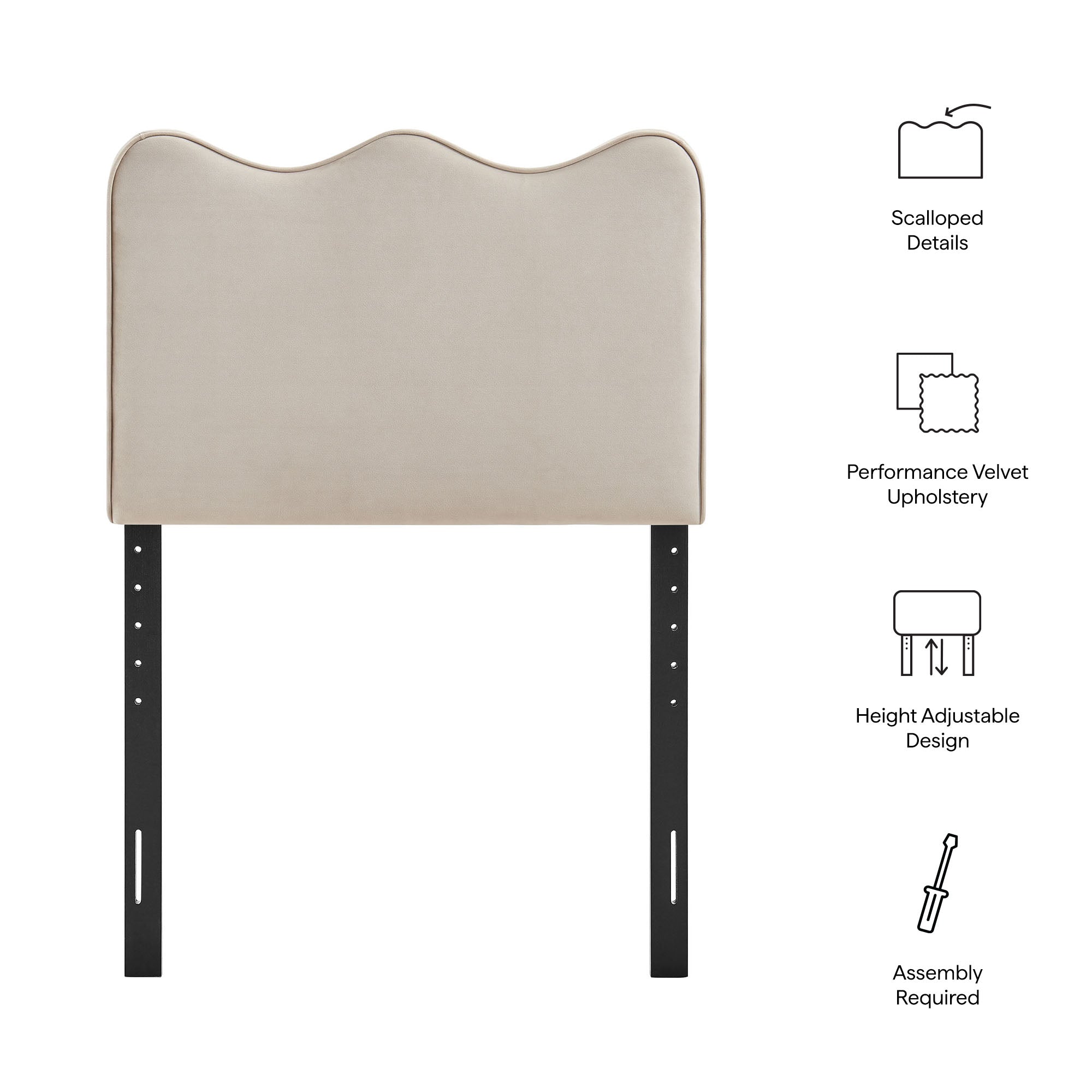 Athena Stain-Resistant Performance Velvet Headboard
