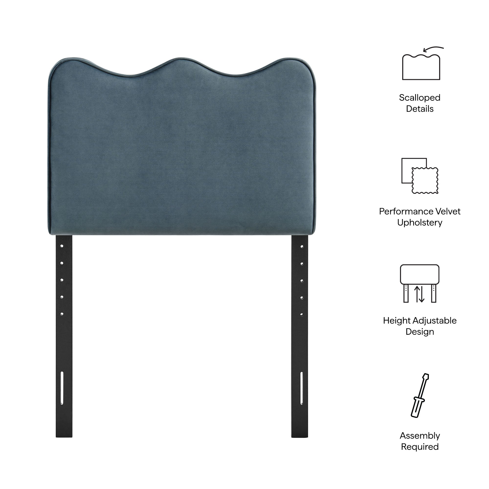 Athena Stain-Resistant Performance Velvet Headboard