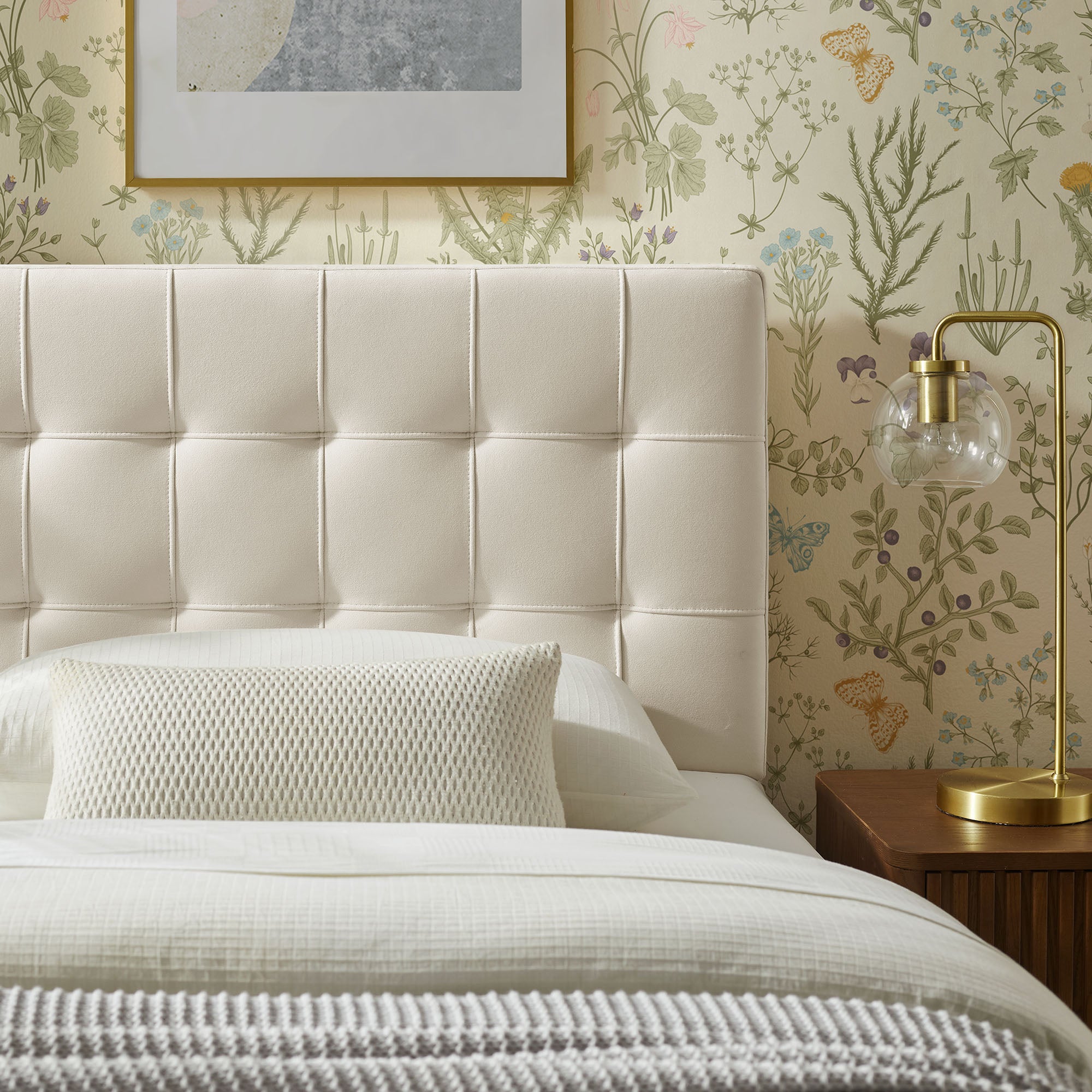 Lily Stain-Resistant Performance Velvet Size Headboard