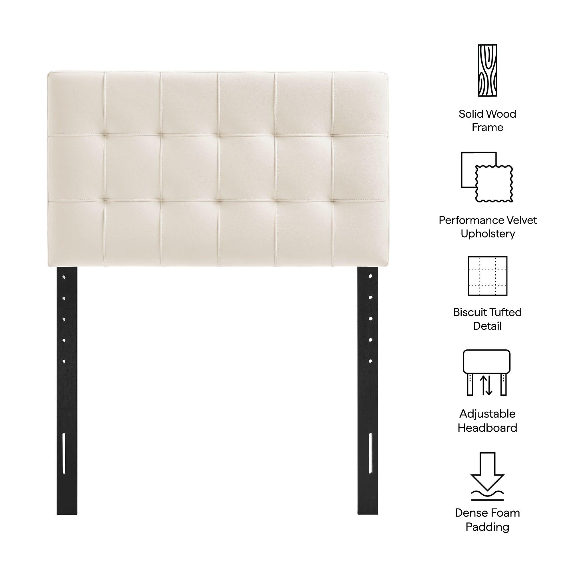Lily Stain-Resistant Performance Velvet Size Headboard