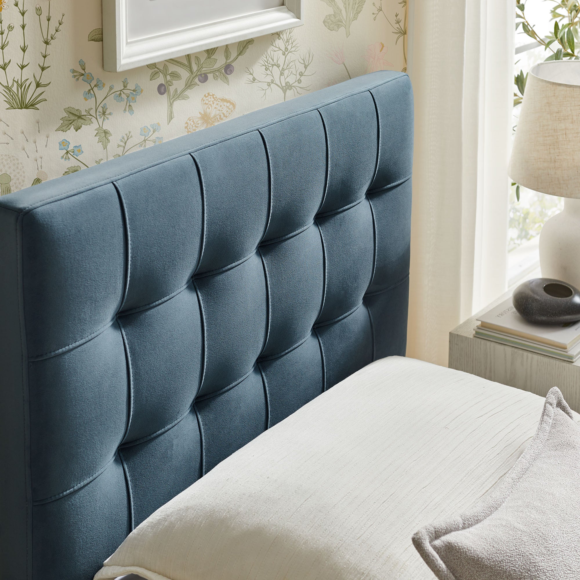 Lily Stain-Resistant Performance Velvet Size Headboard
