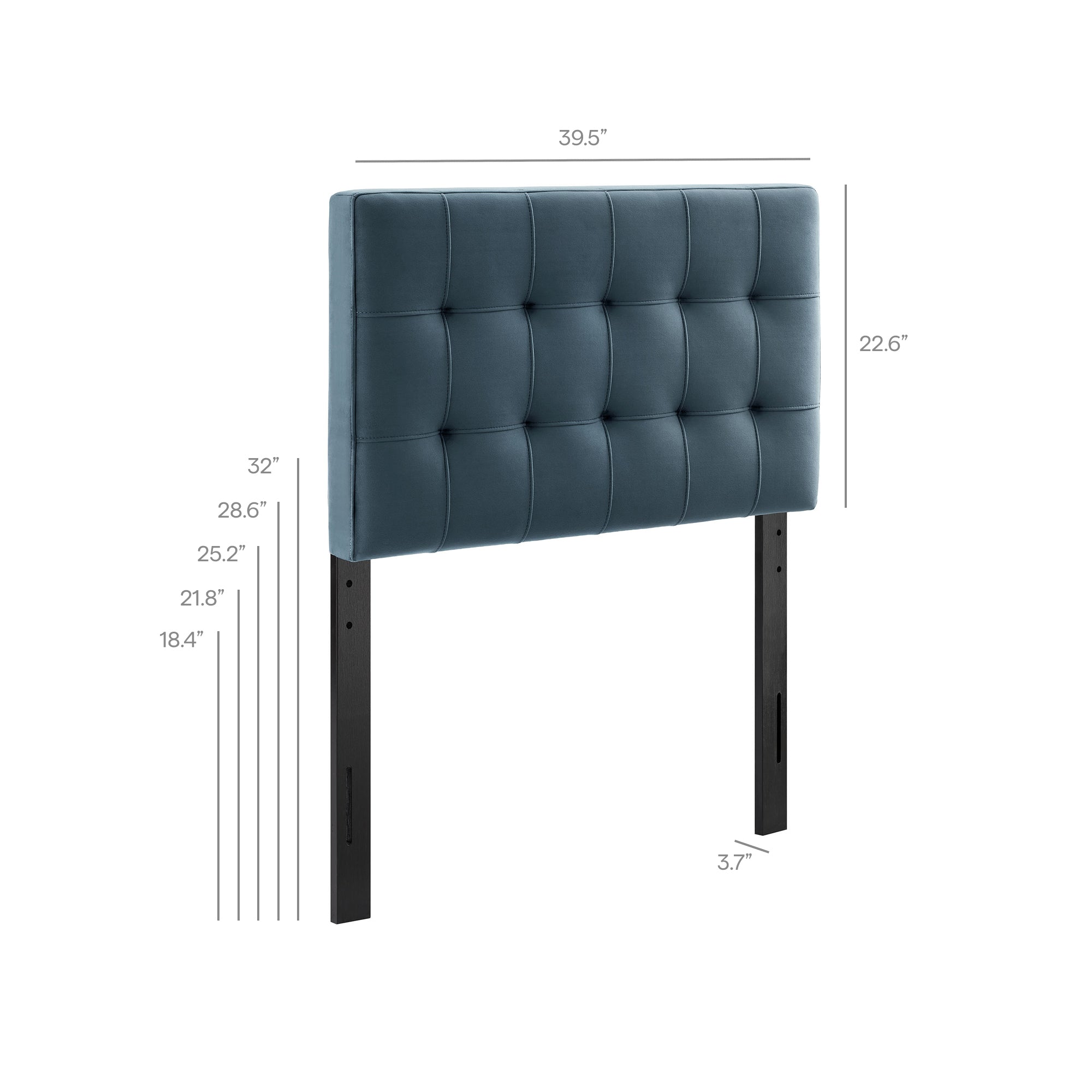Lily Stain-Resistant Performance Velvet Size Headboard