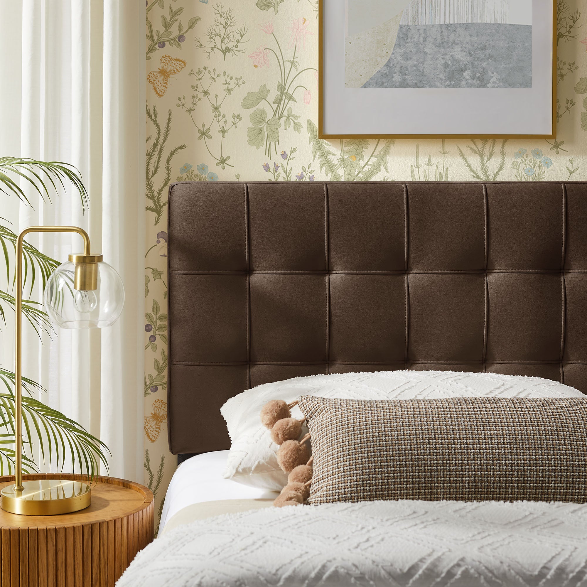 Lily Stain-Resistant Performance Velvet Size Headboard