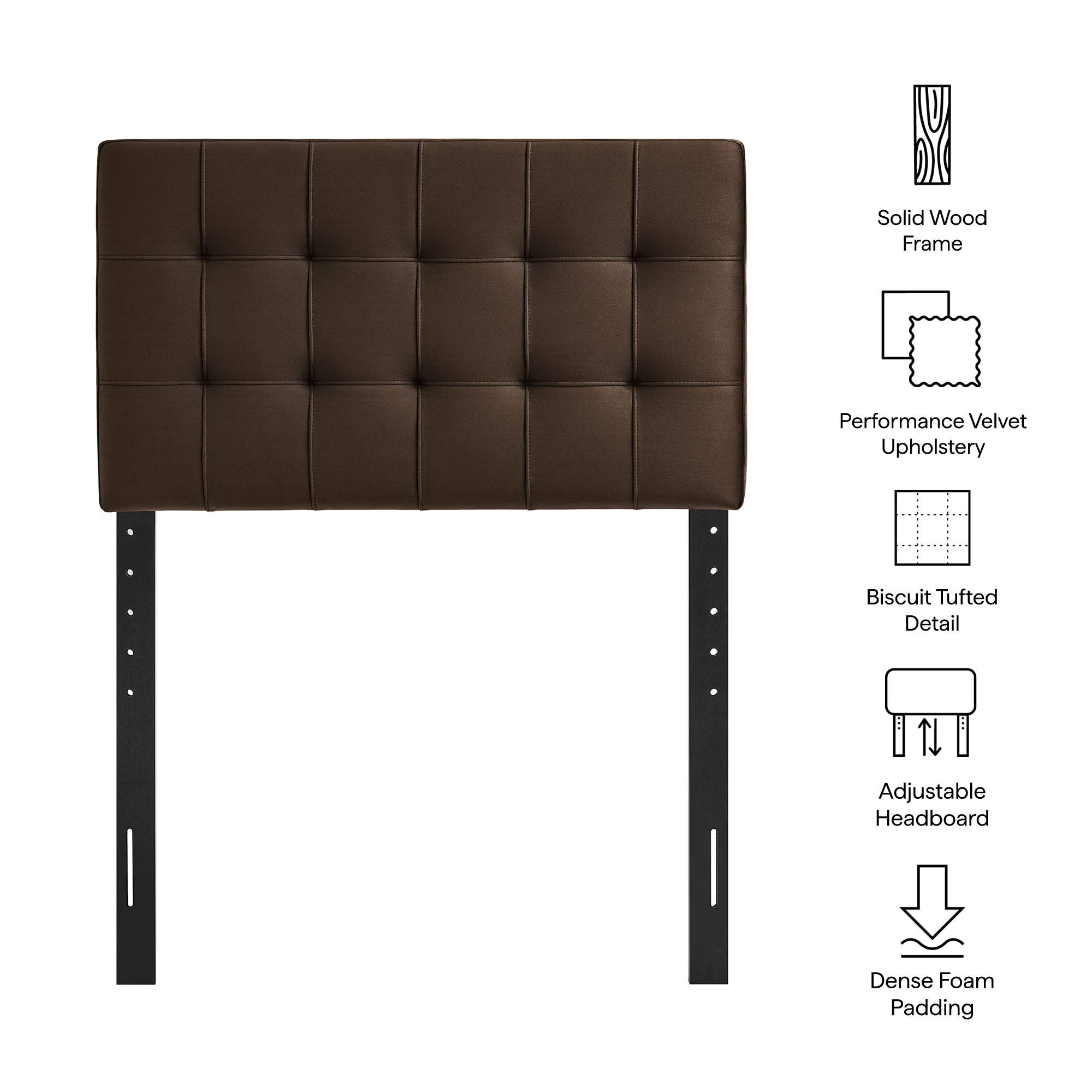 Lily Stain-Resistant Performance Velvet Size Headboard