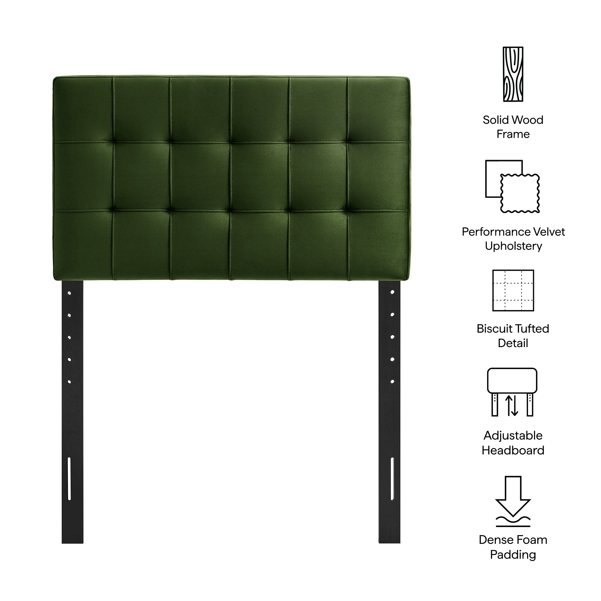 Lily Stain-Resistant Performance Velvet Size Headboard