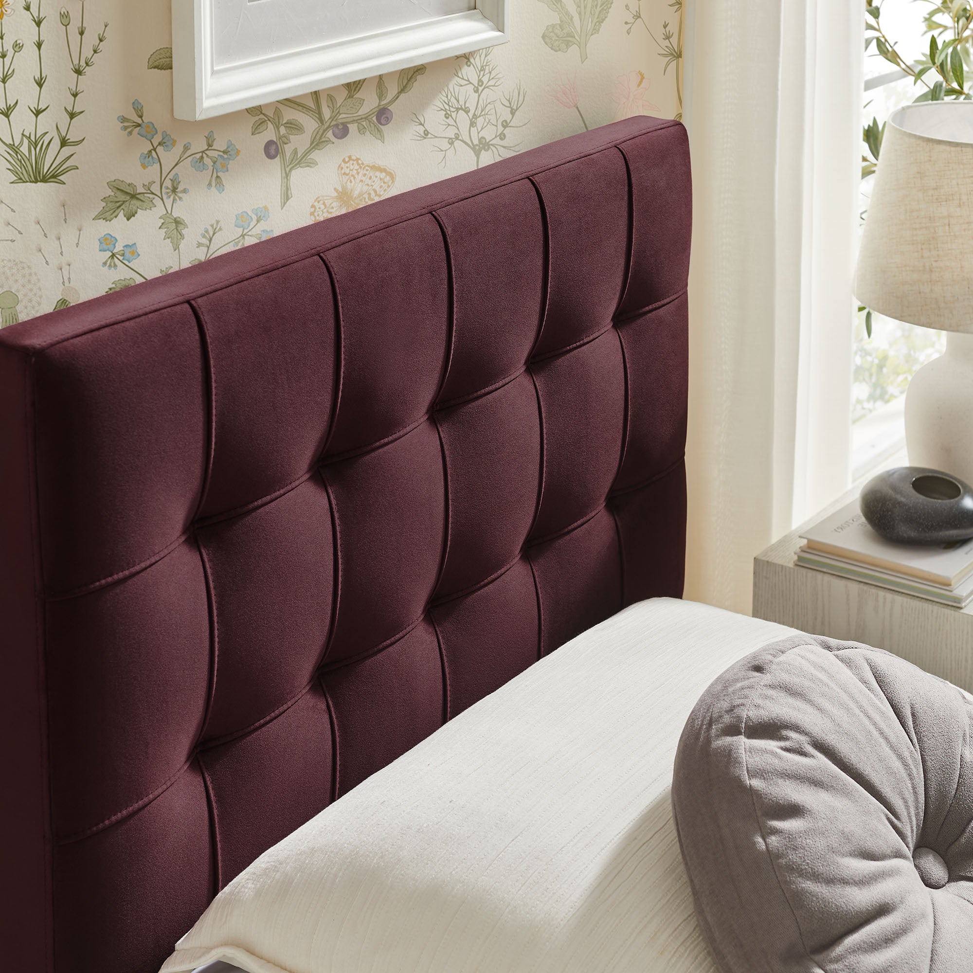 Lily Stain-Resistant Performance Velvet Size Headboard