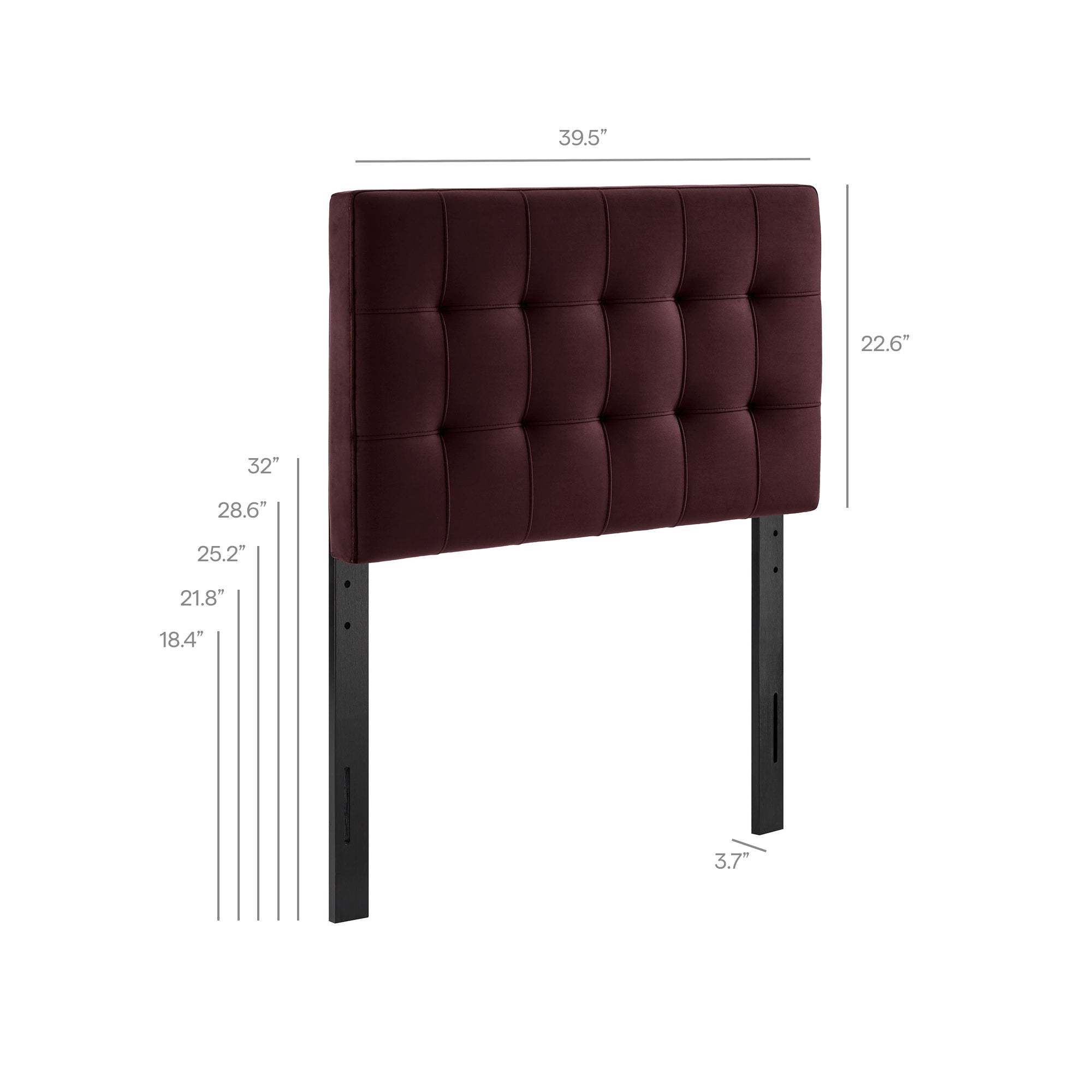 Lily Stain-Resistant Performance Velvet Size Headboard