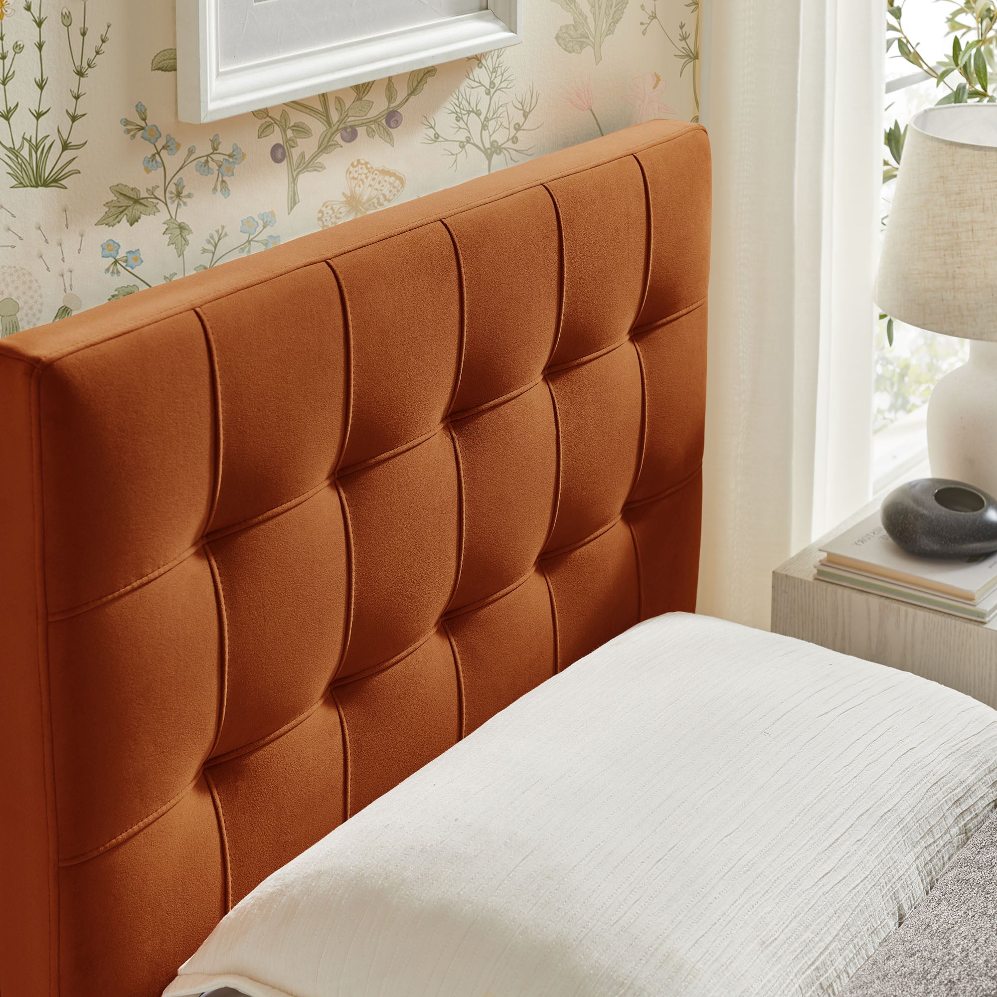 Lily Stain-Resistant Performance Velvet Size Headboard