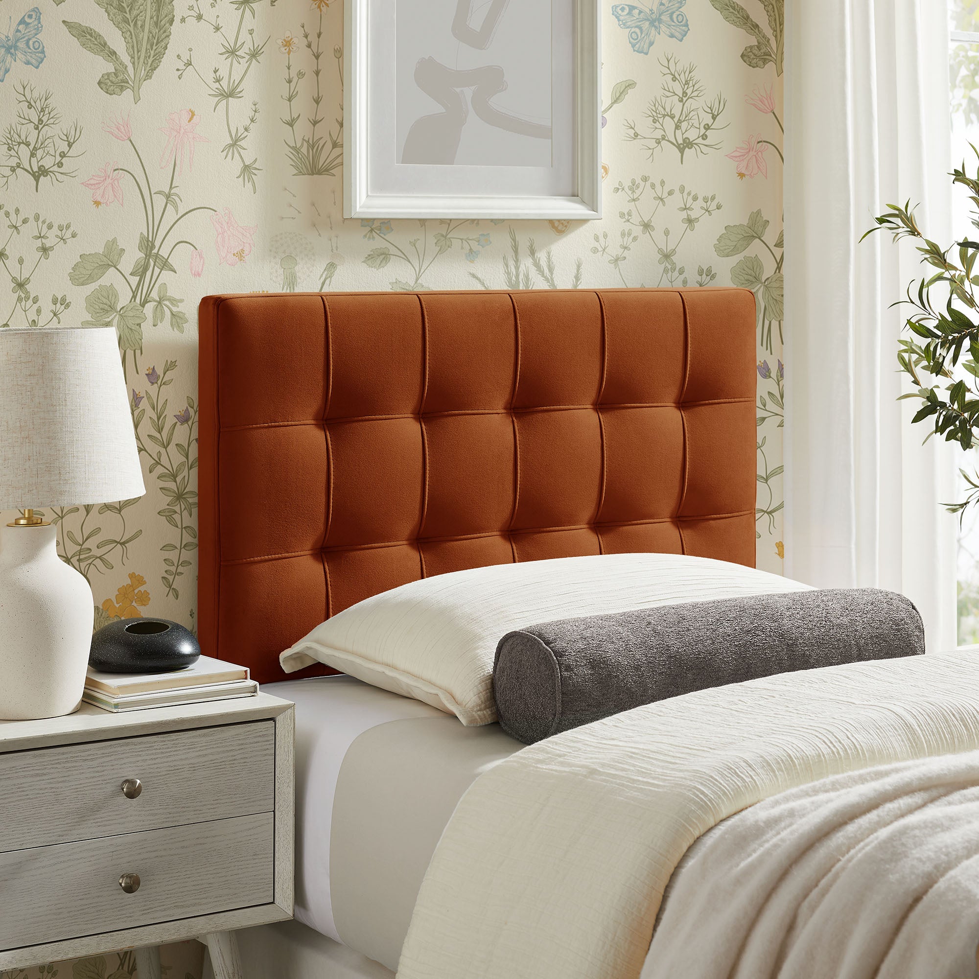 Lily Stain-Resistant Performance Velvet Size Headboard
