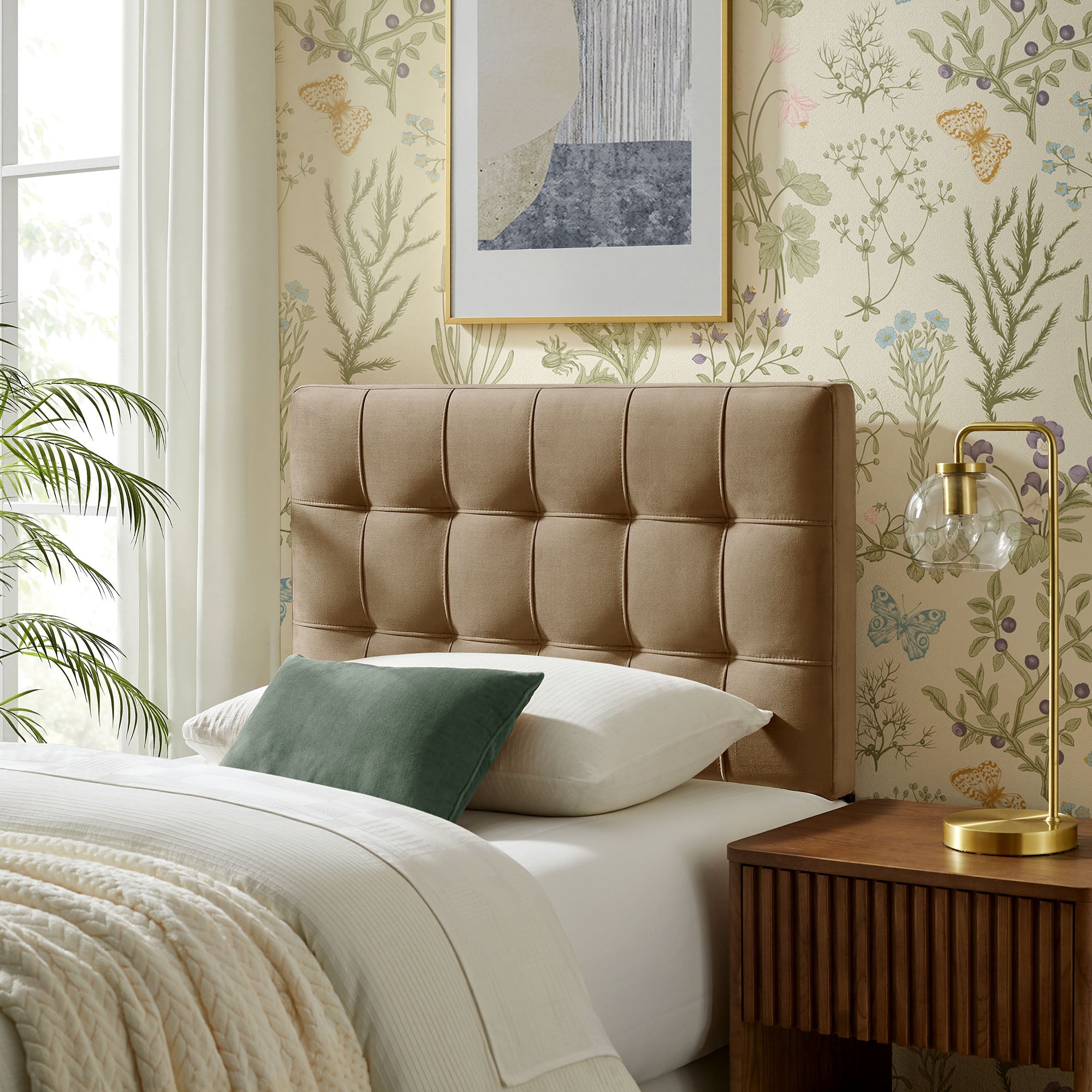 Lily Stain-Resistant Performance Velvet Size Headboard