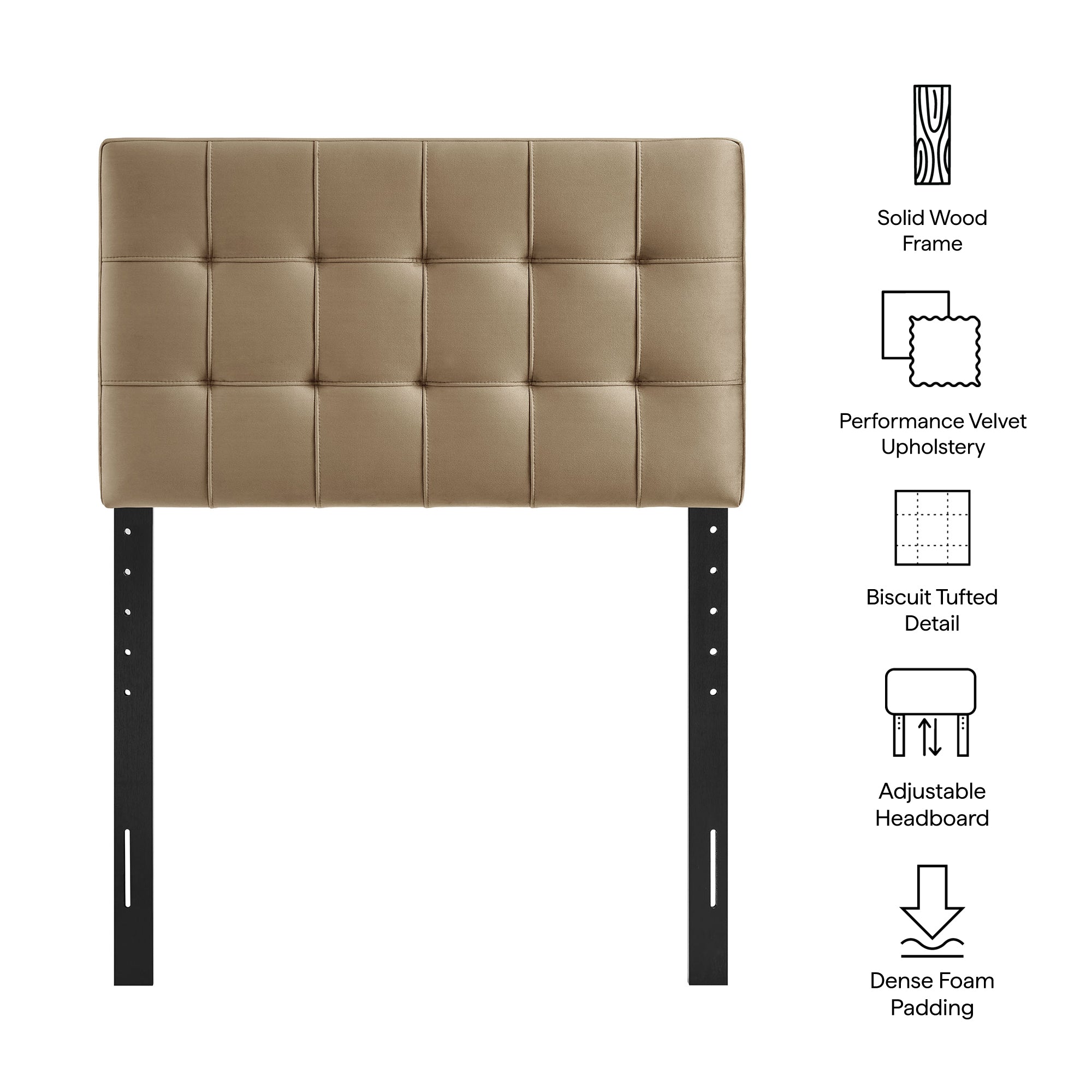 Lily Stain-Resistant Performance Velvet Size Headboard