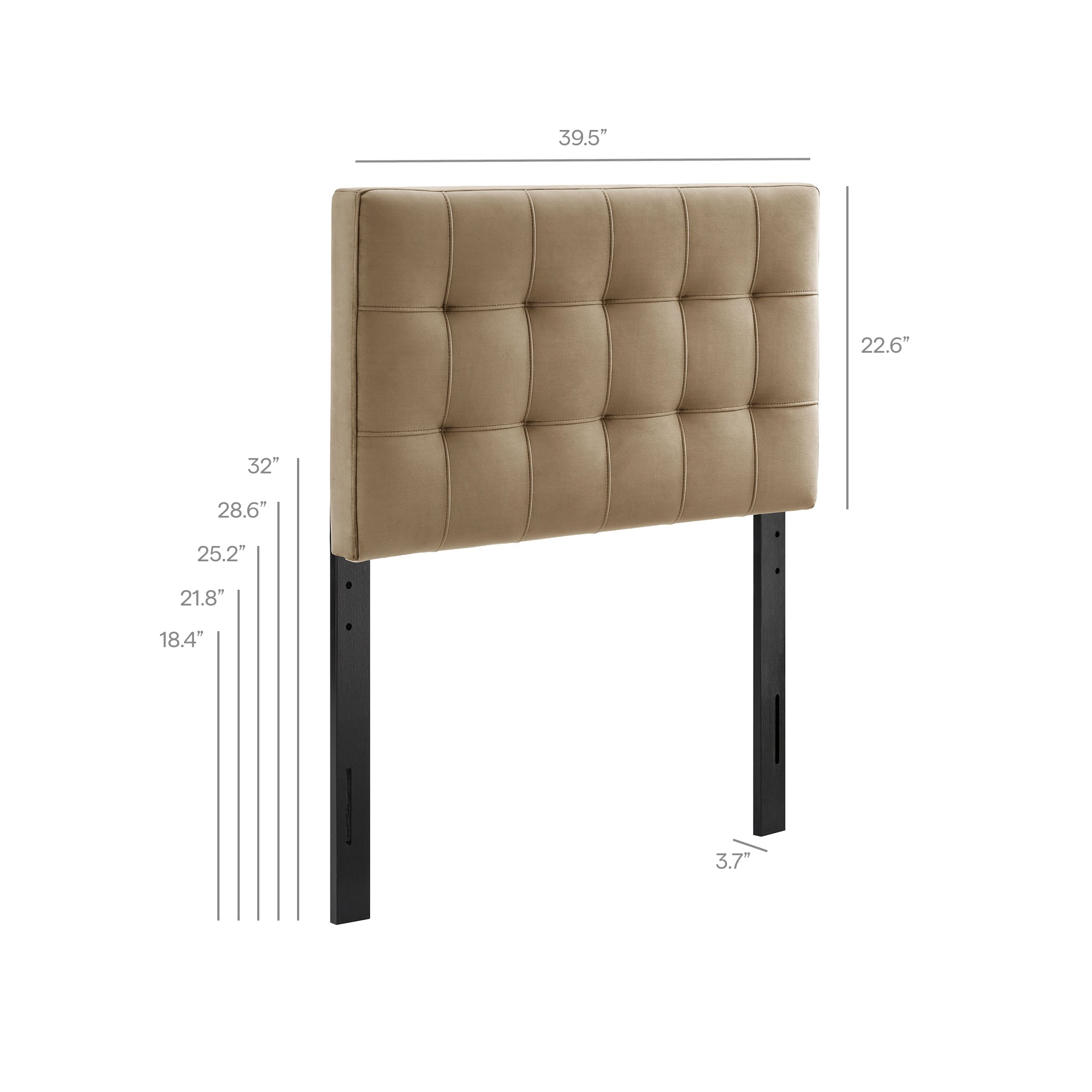Lily Stain-Resistant Performance Velvet Size Headboard