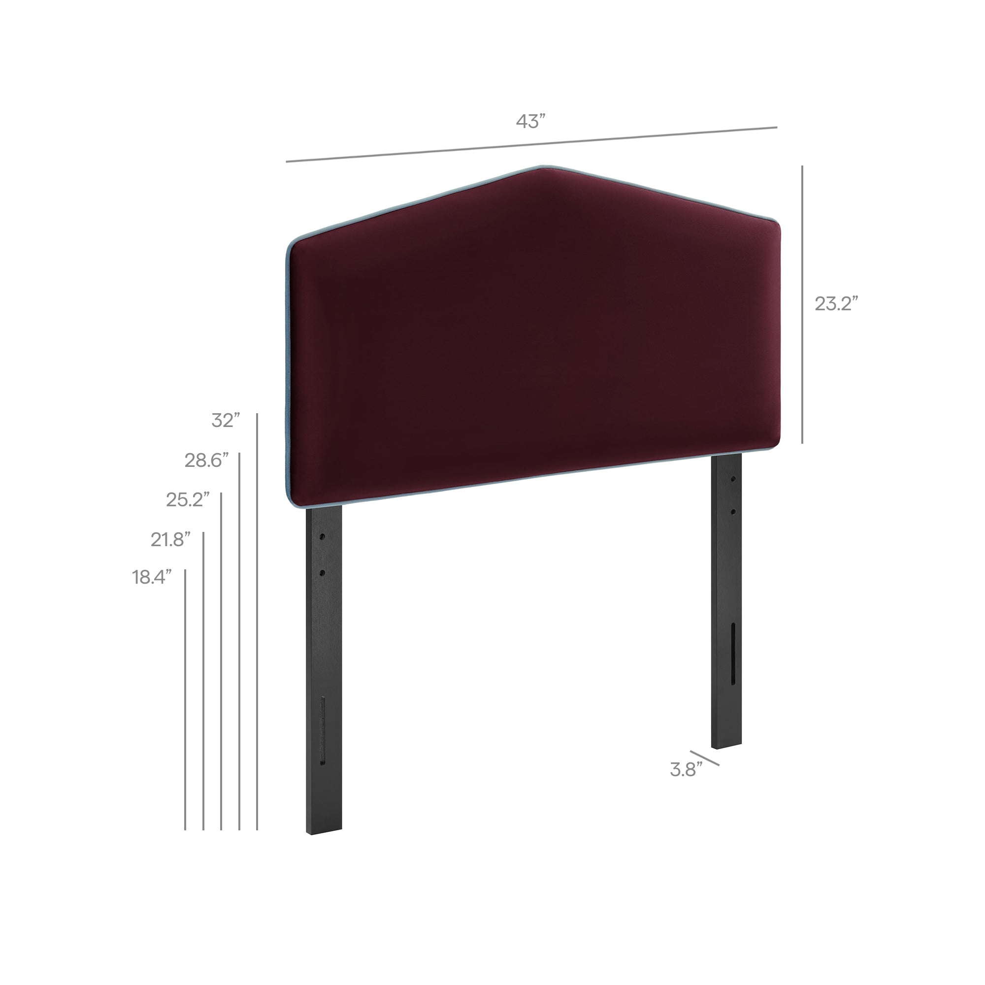 Cosette Performance Velvet Size Headboard